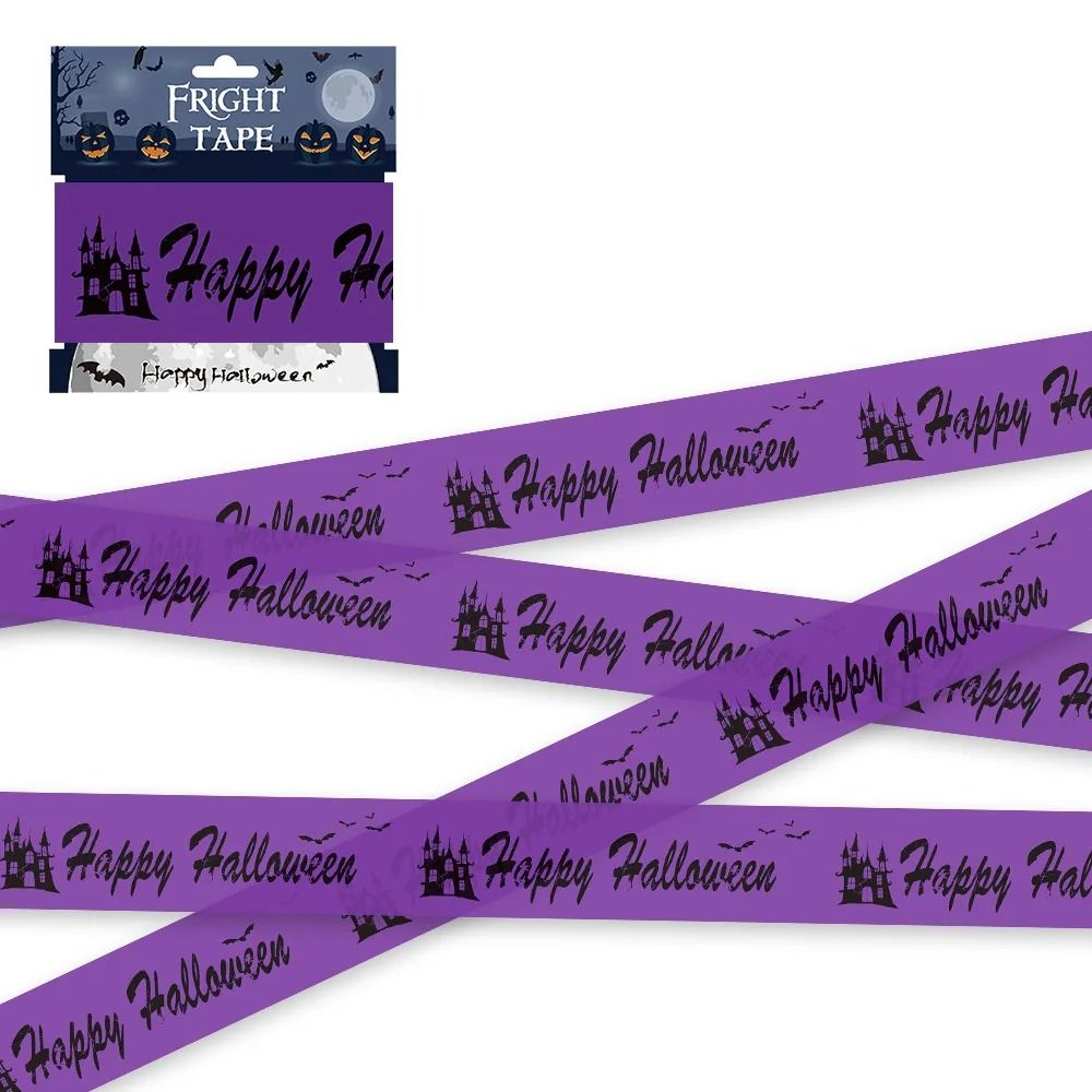 Halloween Warning Tape Caution Line Sign Plastic Skull Decoration Party Prop 9