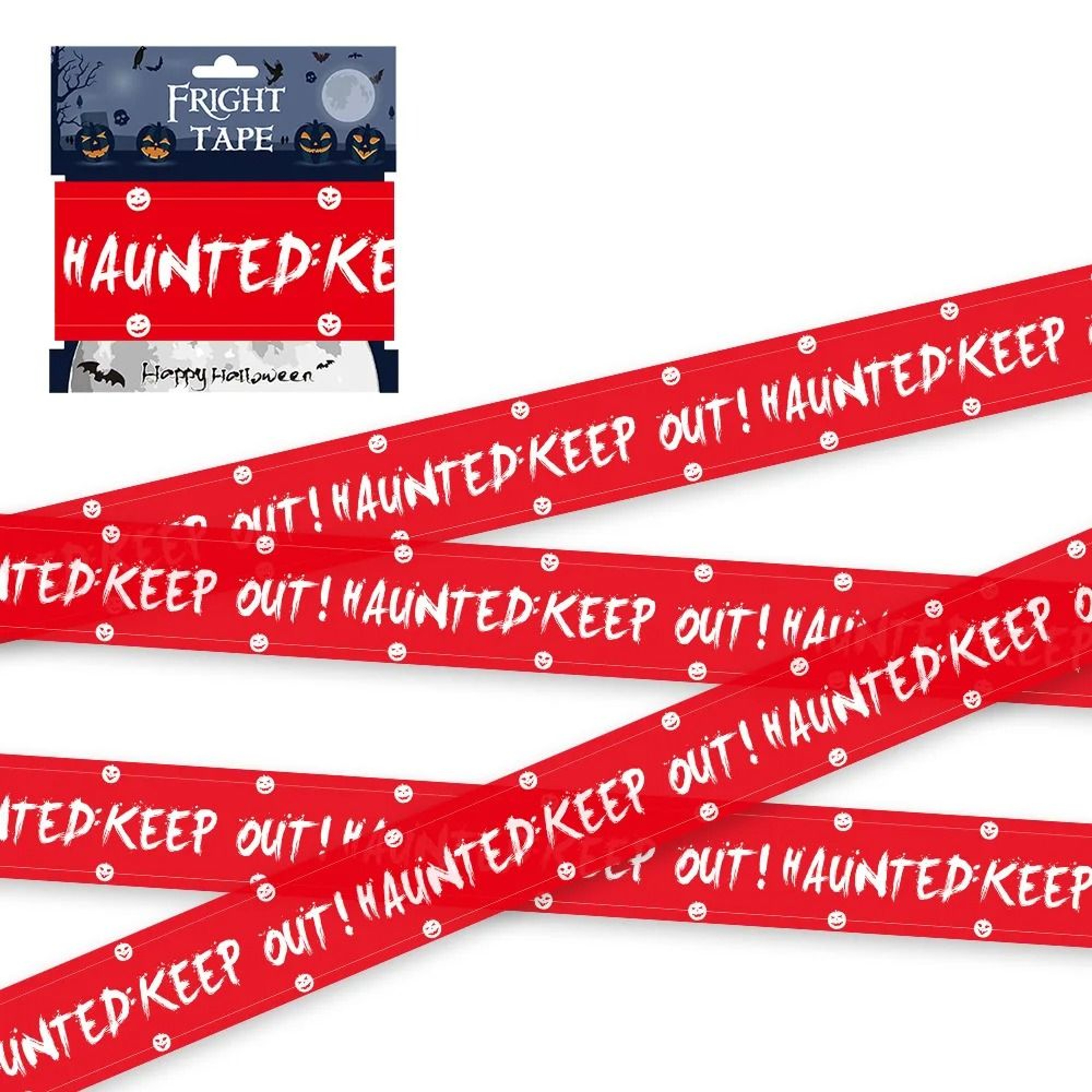 Halloween Warning Tape Caution Line Sign Plastic Skull Decoration Party Prop 12