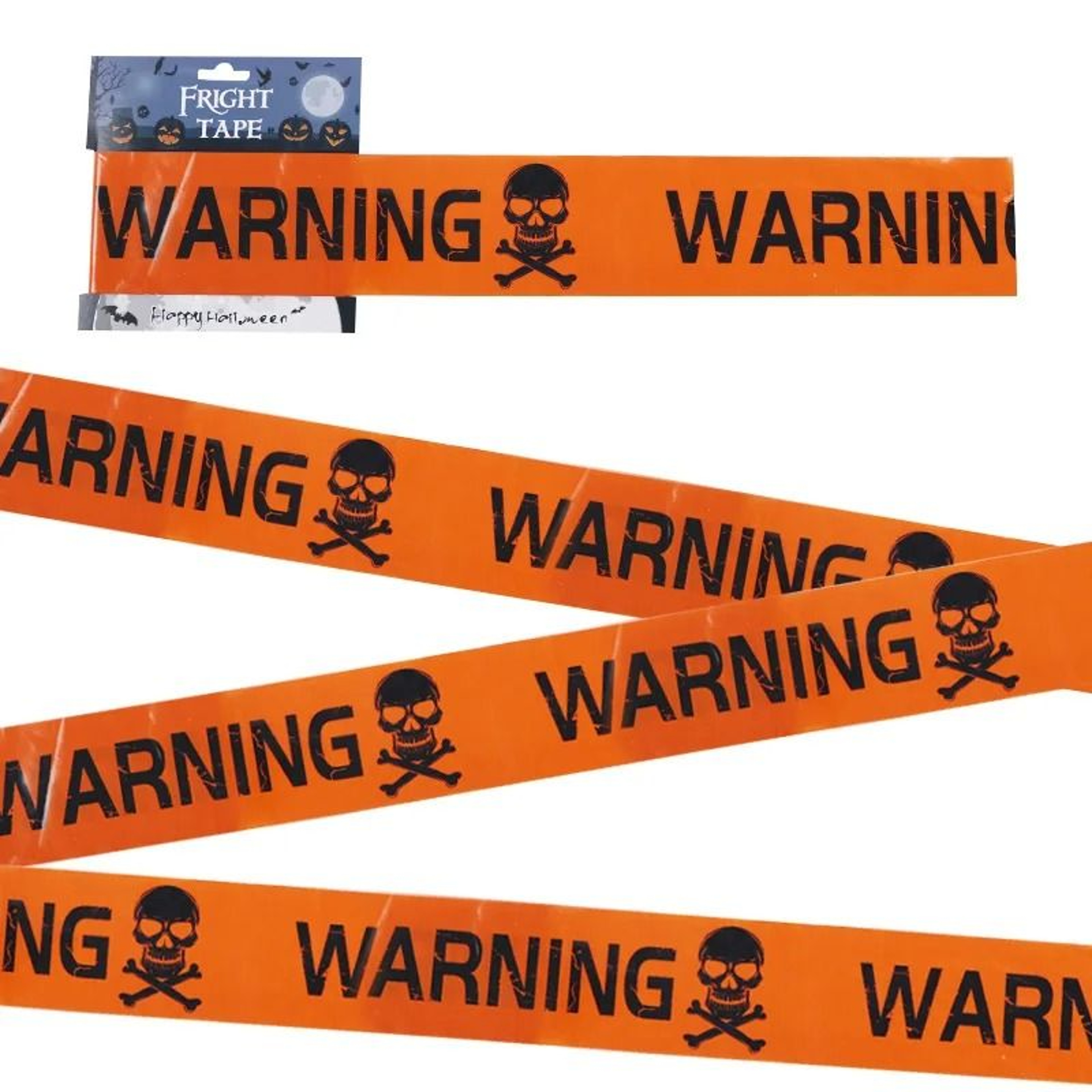 Halloween Warning Tape Caution Line Sign Plastic Skull Decoration Party Prop 4