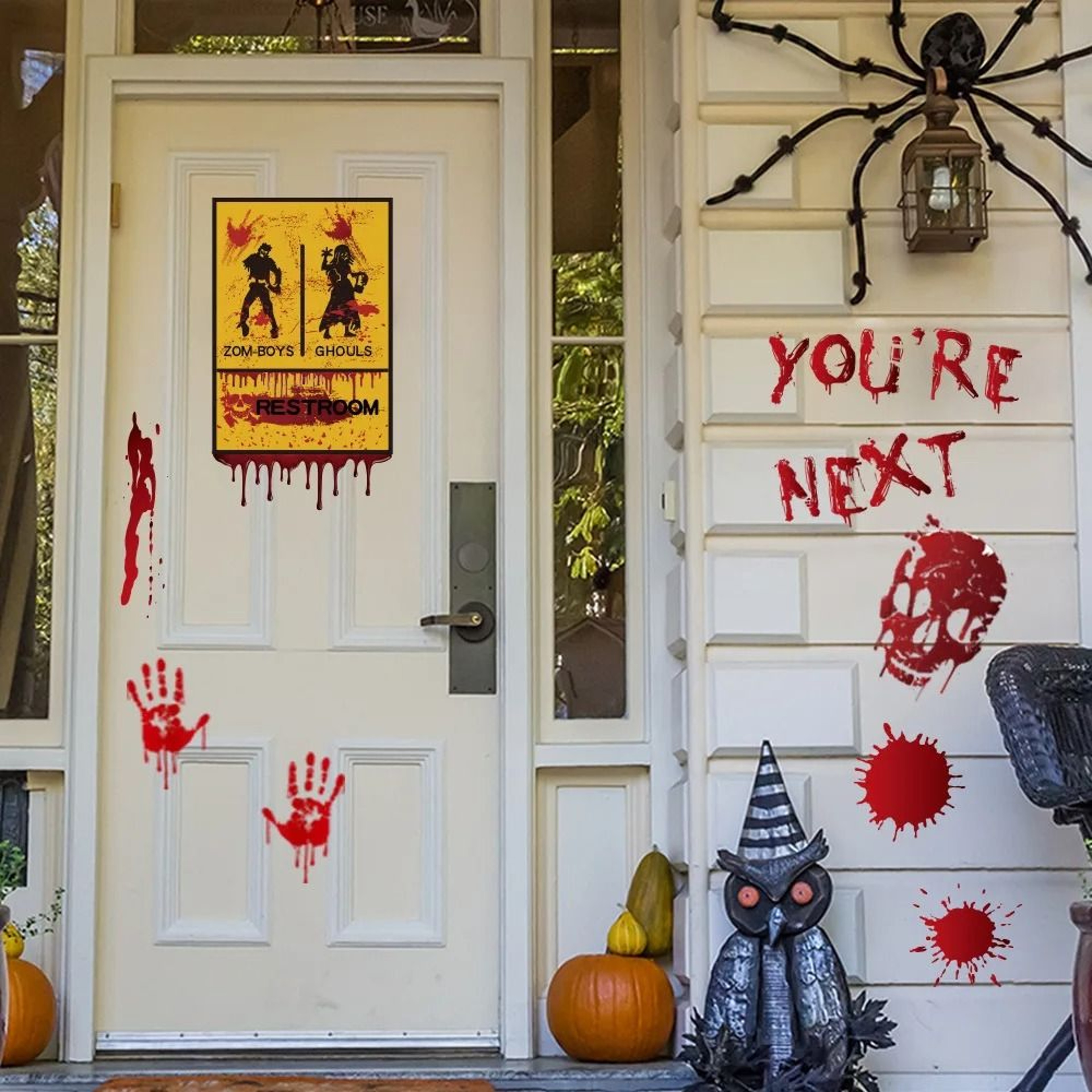 Halloween Bloody Handprint Footprint Wall Decals Horror Window Clings 4