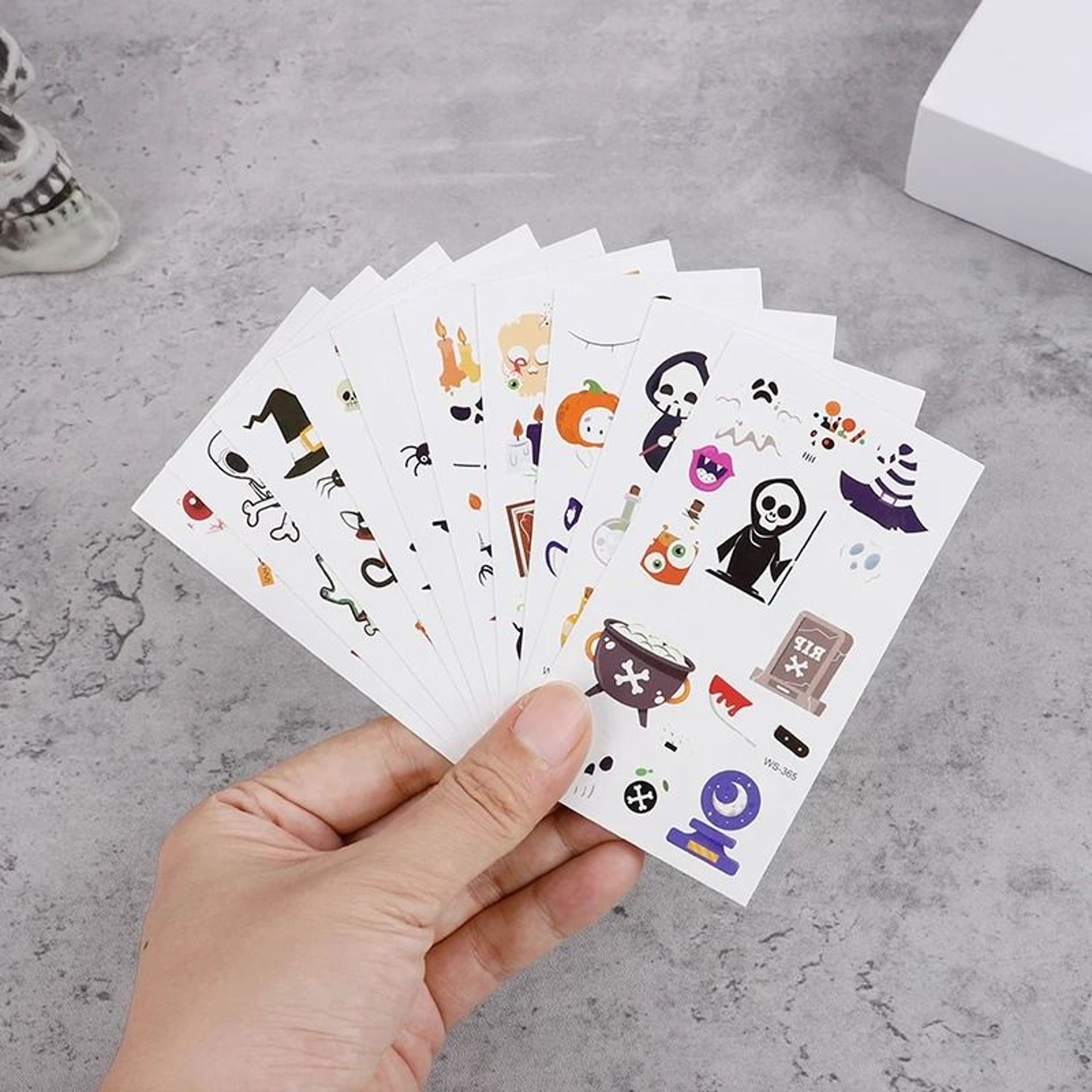 10Sheet Halloween GlowintheDark Temporary Tattoo Stickers Set 5