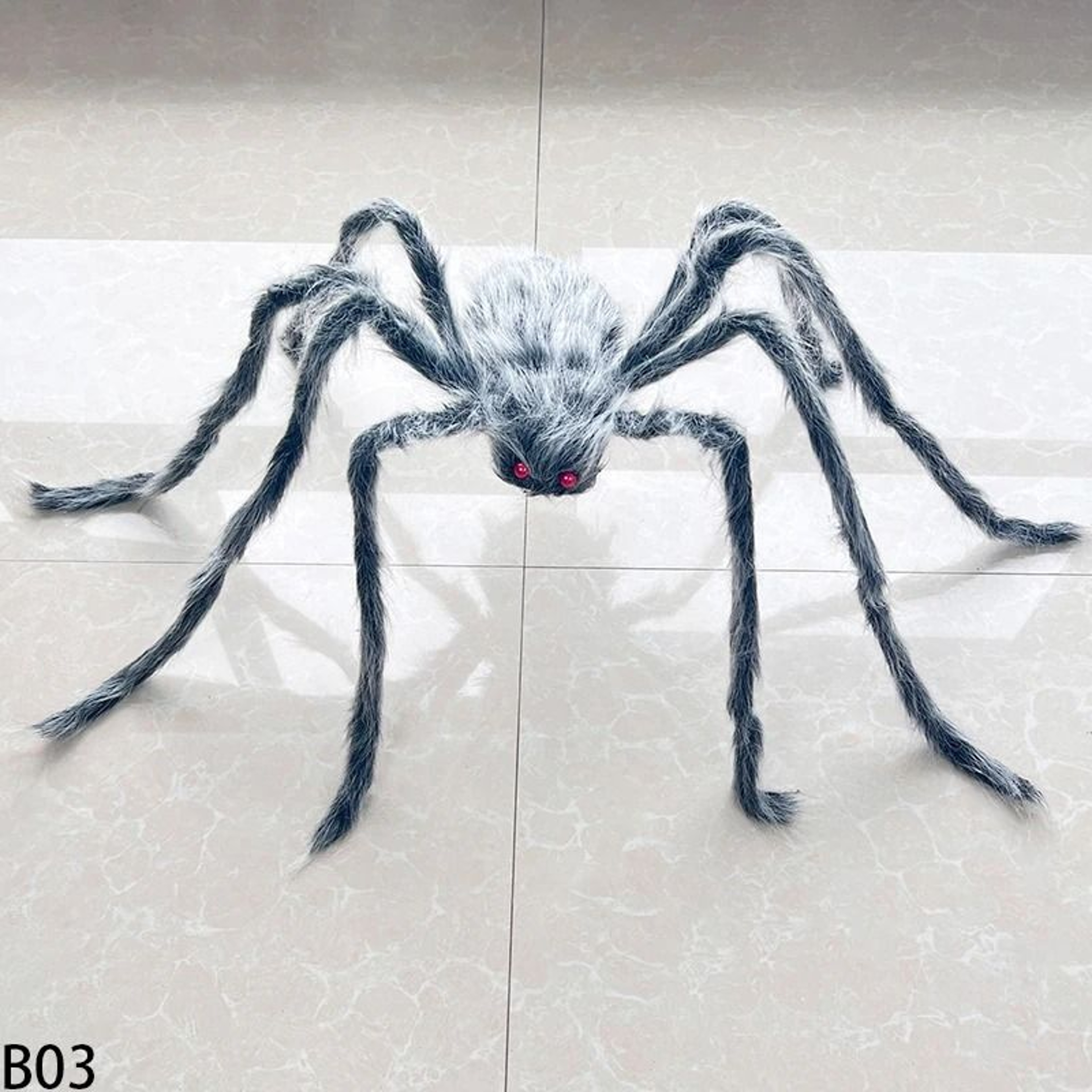 Giant Black Plush Halloween Spider Prop For Outdoor Yard  Haunted Decor 9
