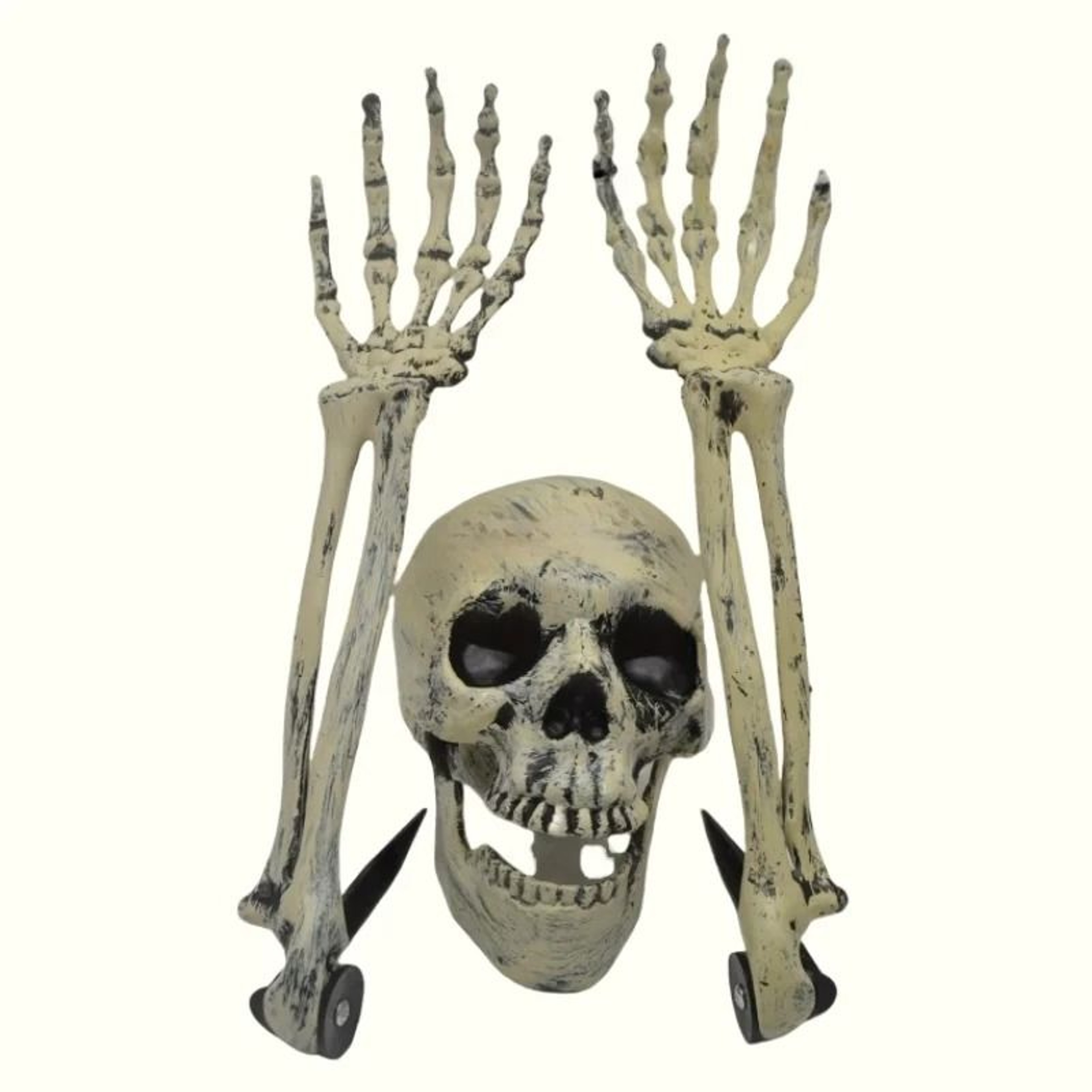 Halloween Ground Stake Skeleton Prop Kit  Outdoor Yard Graveyard Decor With Realistic Skull  Ghost  9