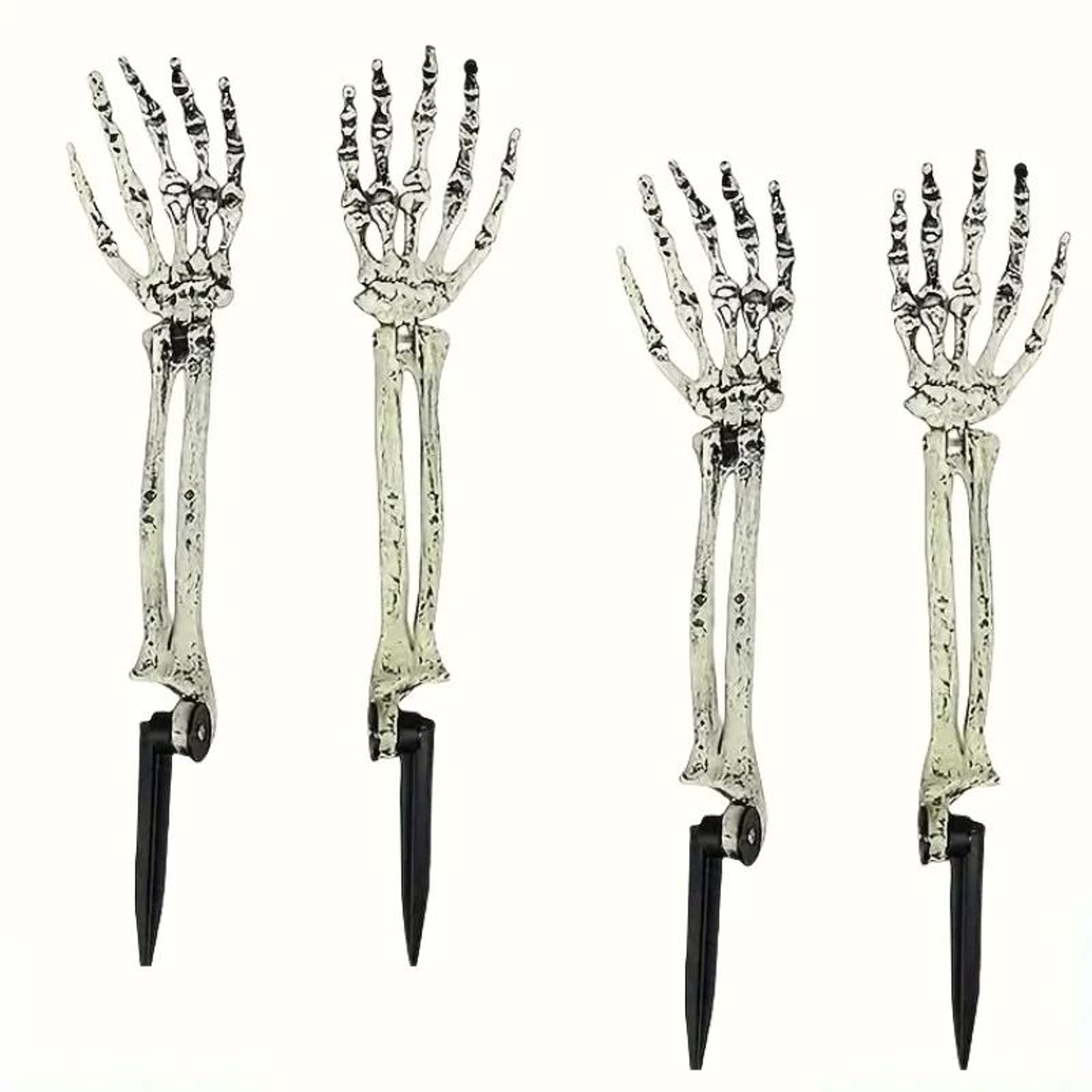 Halloween Ground Stake Skeleton Prop Kit  Outdoor Yard Graveyard Decor With Realistic Skull  Ghost  6