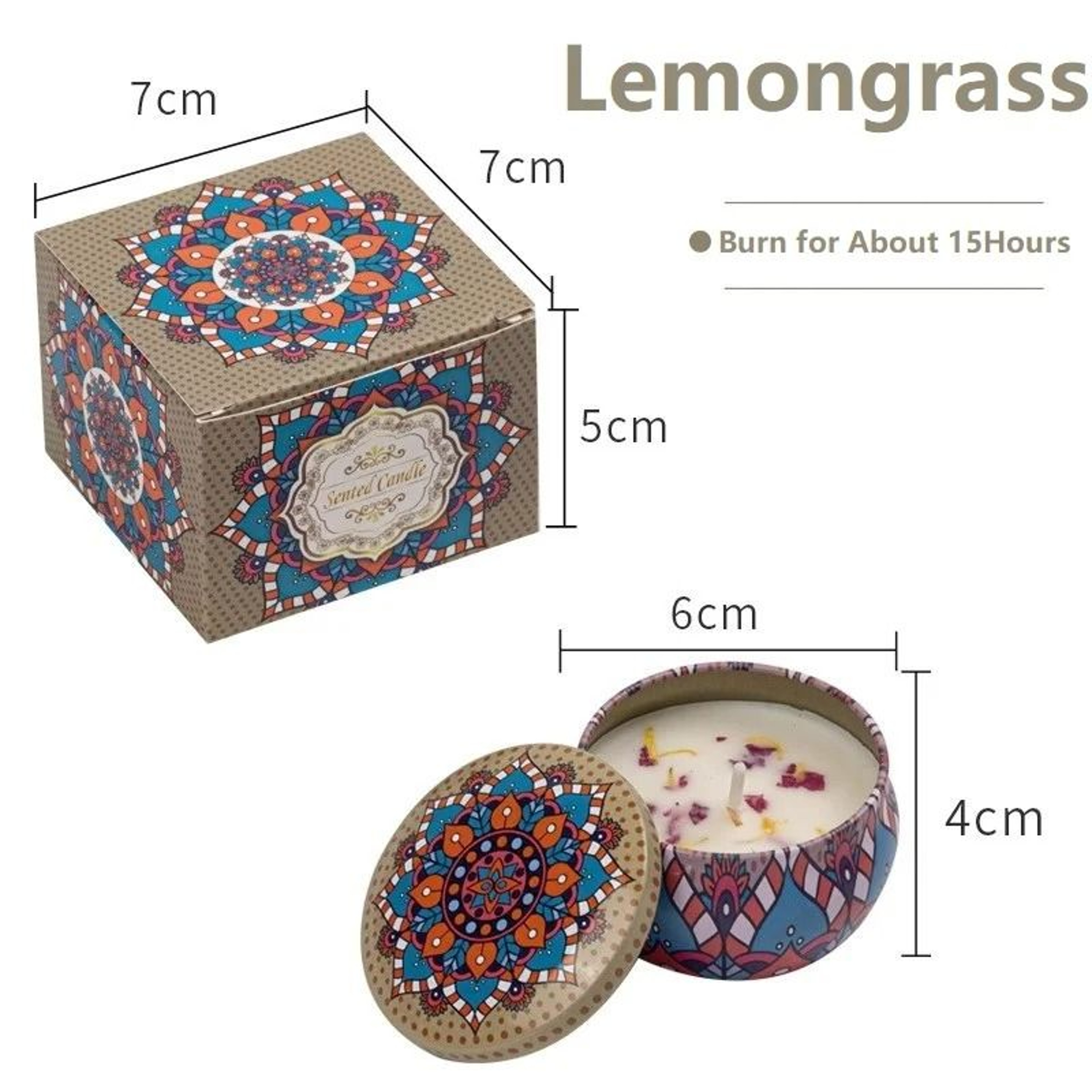 Vintage Scented Candles Soy Wax Jars Flower Fragrance Home Decoration Wedding Birthday Gifts 15