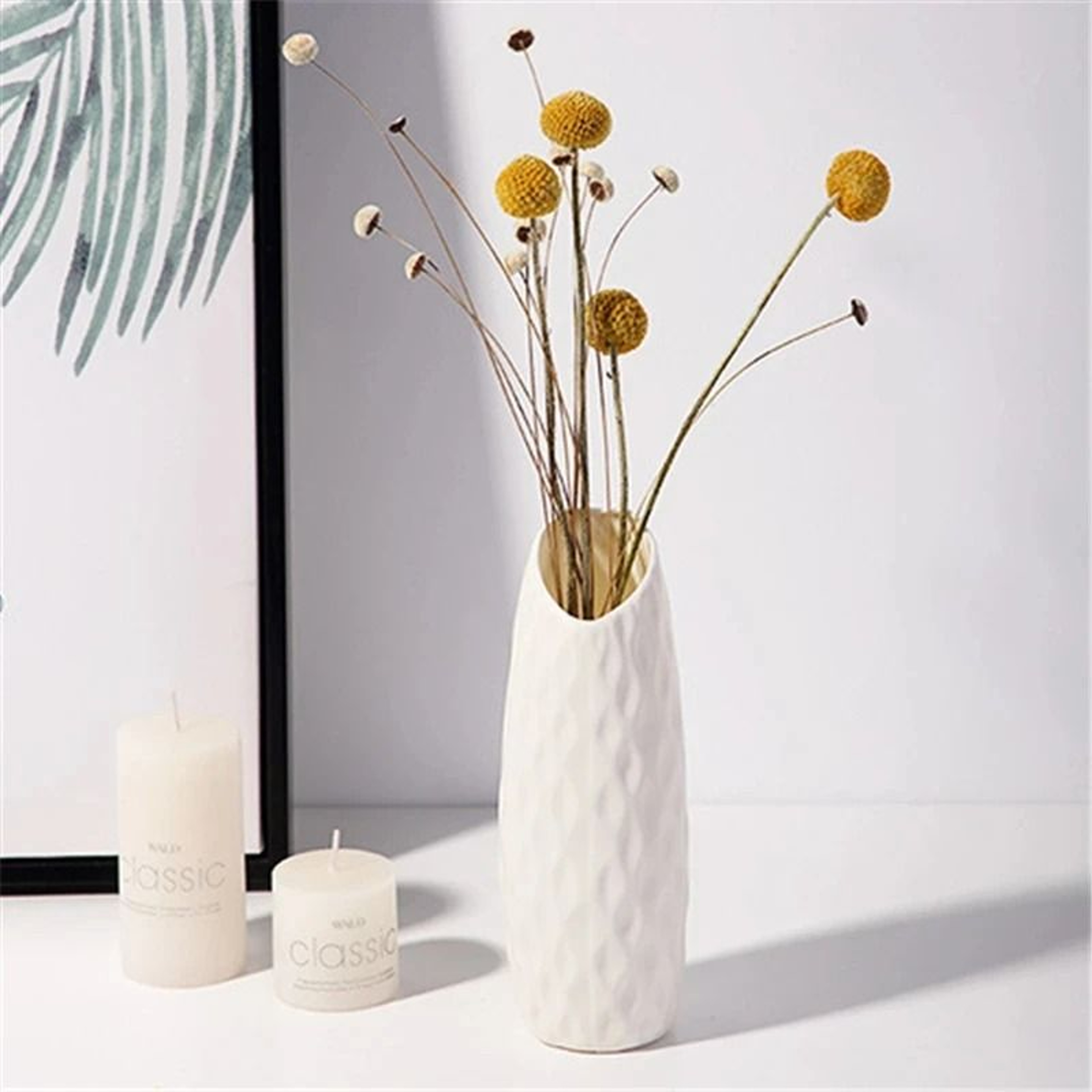 Nordic Plastic Flower Vase Modern Home Accent  Tabletop Arrangement Storage Bottle 3