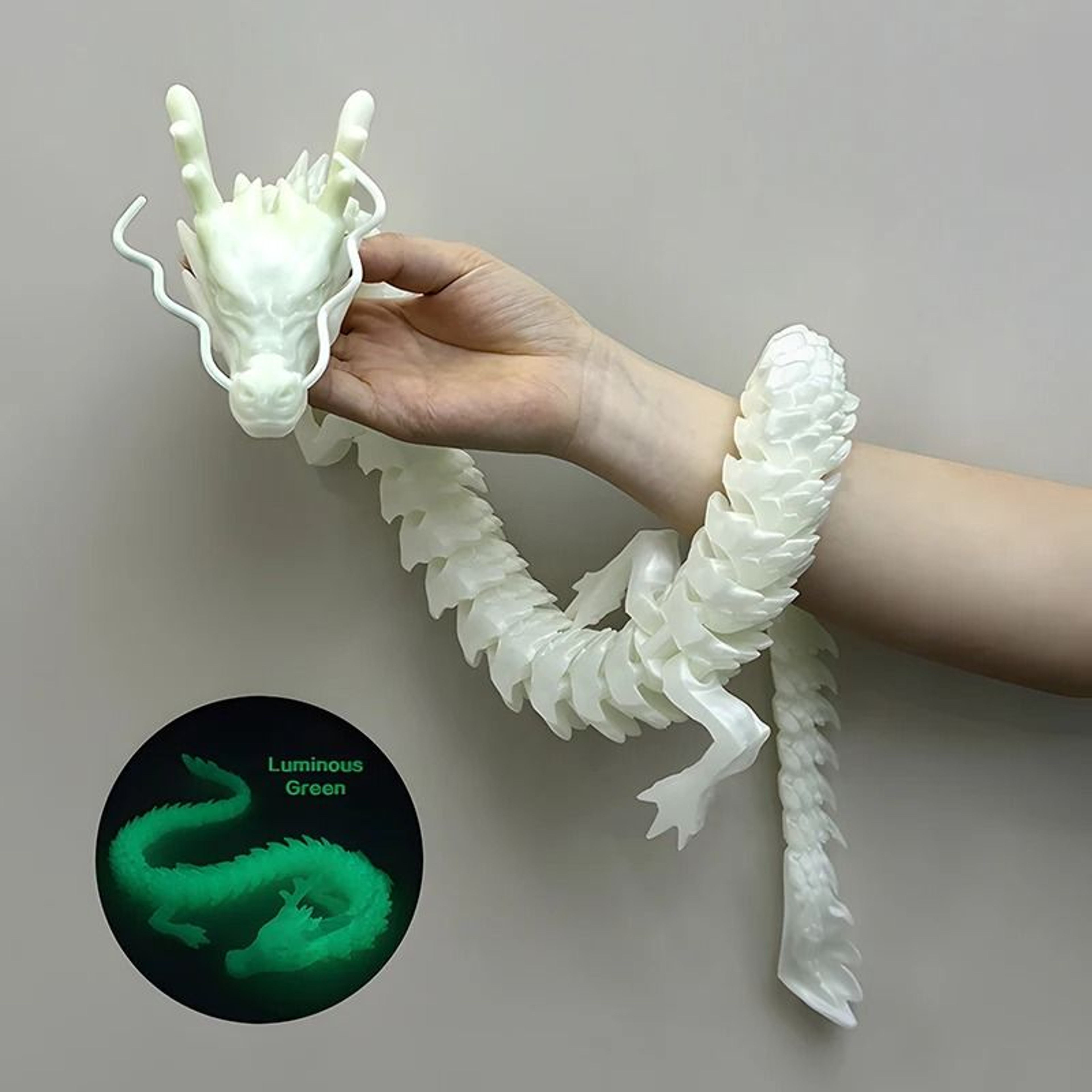 88CM 3D Printed Gem Dragon Crystal Fidget Toy Articulated Flexible Desktop Figurine Gift 11