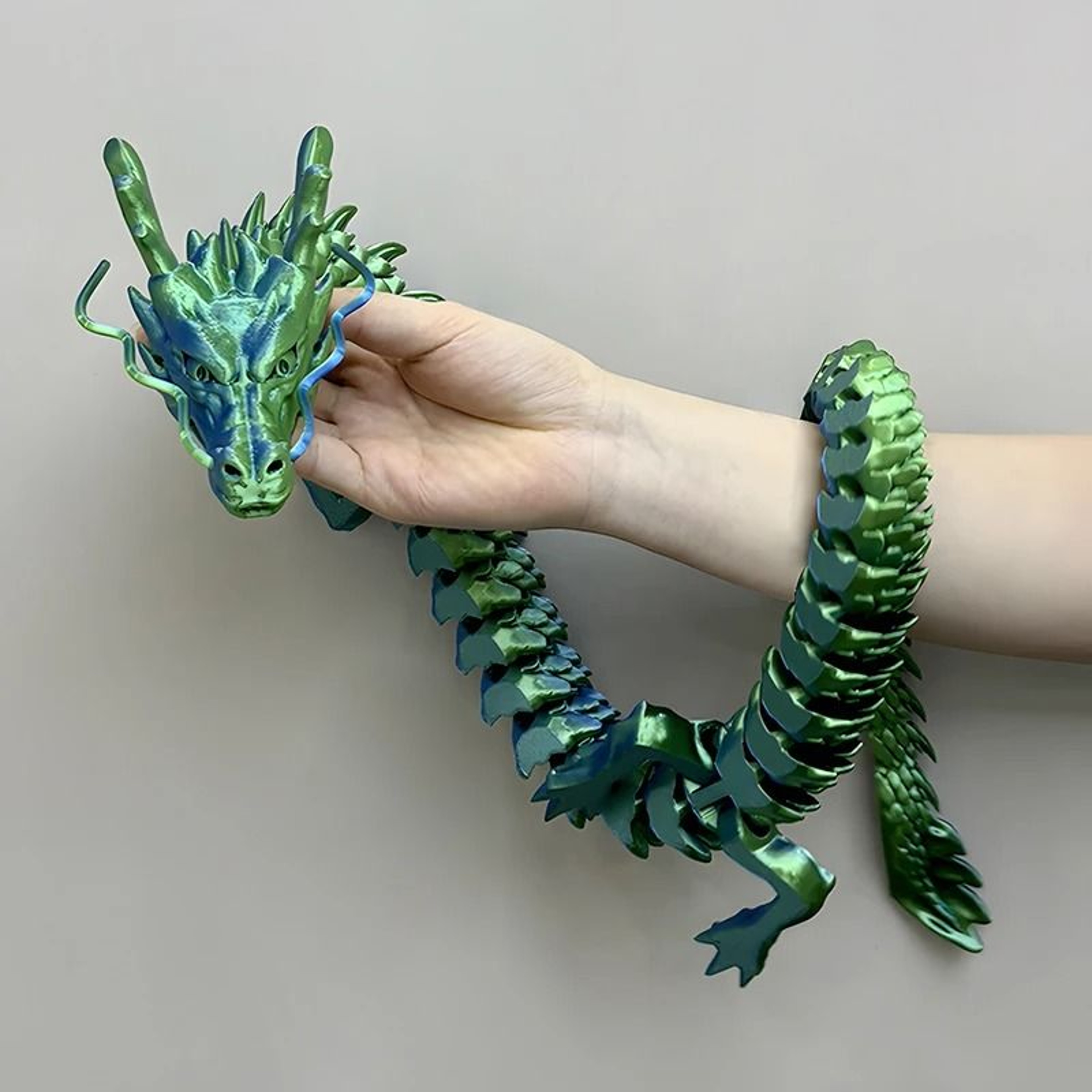88CM 3D Printed Gem Dragon Crystal Fidget Toy Articulated Flexible Desktop Figurine Gift 12