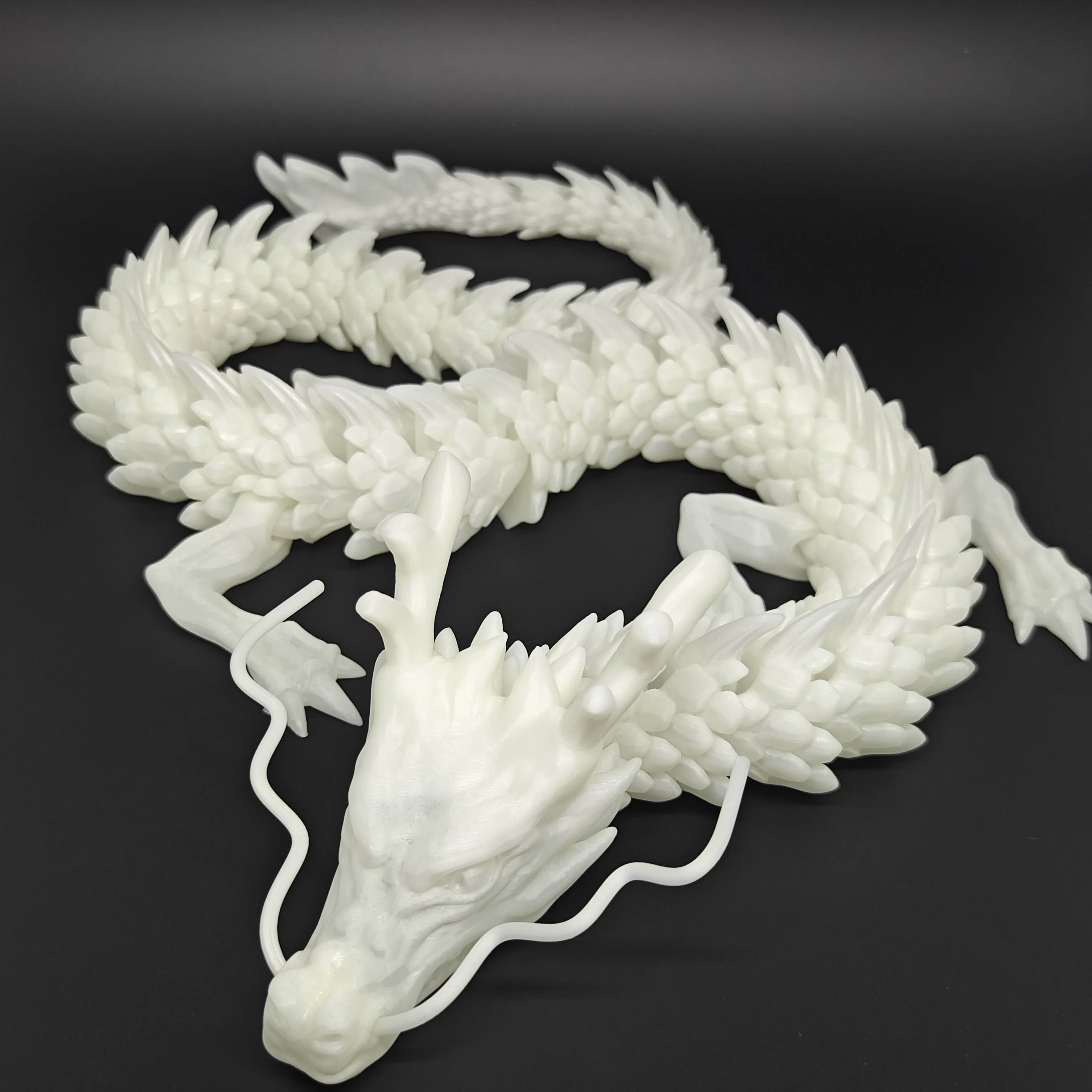 88CM 3D Printed Gem Dragon Crystal Fidget Toy Articulated Flexible Desktop Figurine Gift 3
