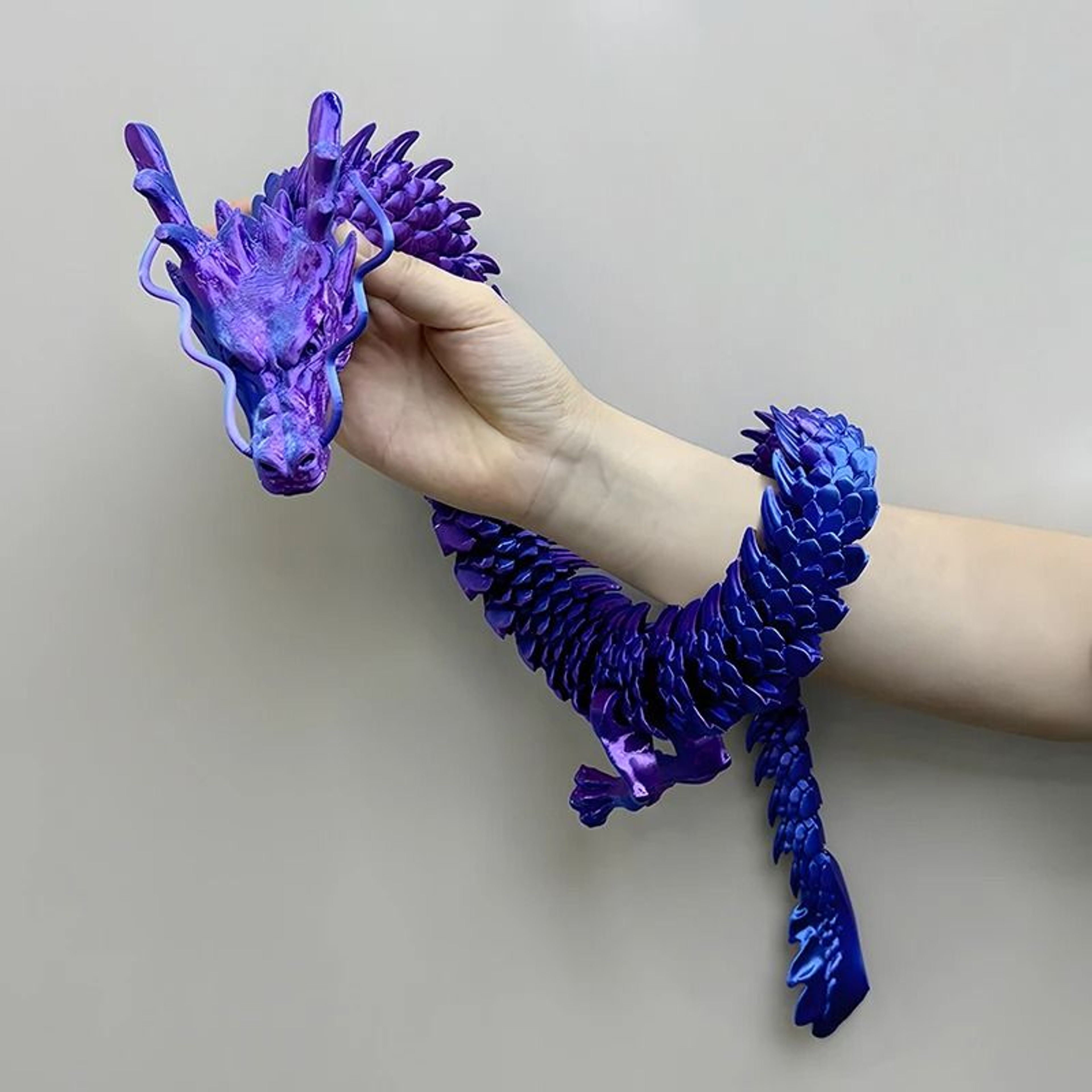 88CM 3D Printed Gem Dragon Crystal Fidget Toy Articulated Flexible Desktop Figurine Gift 7