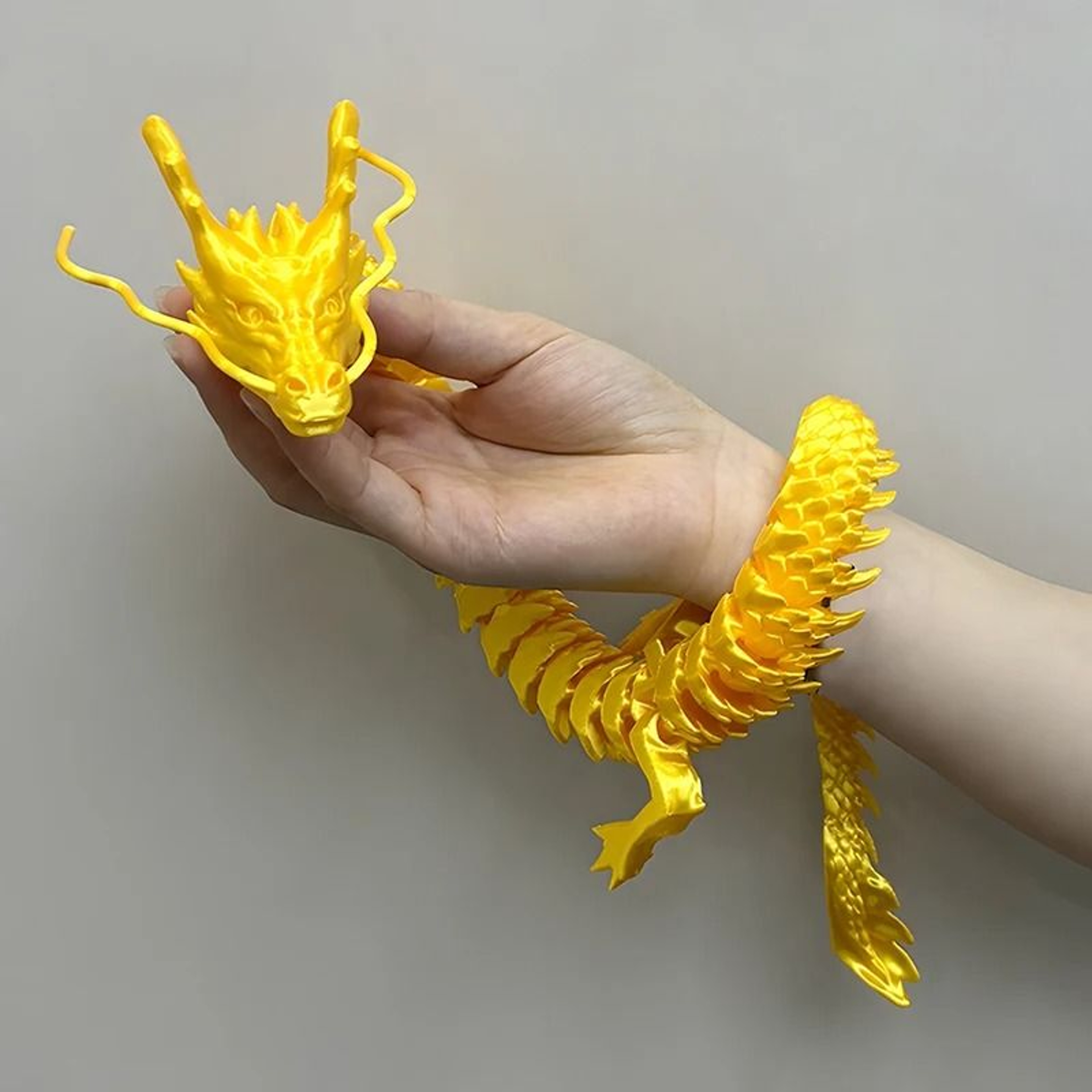 88CM 3D Printed Gem Dragon Crystal Fidget Toy Articulated Flexible Desktop Figurine Gift 8
