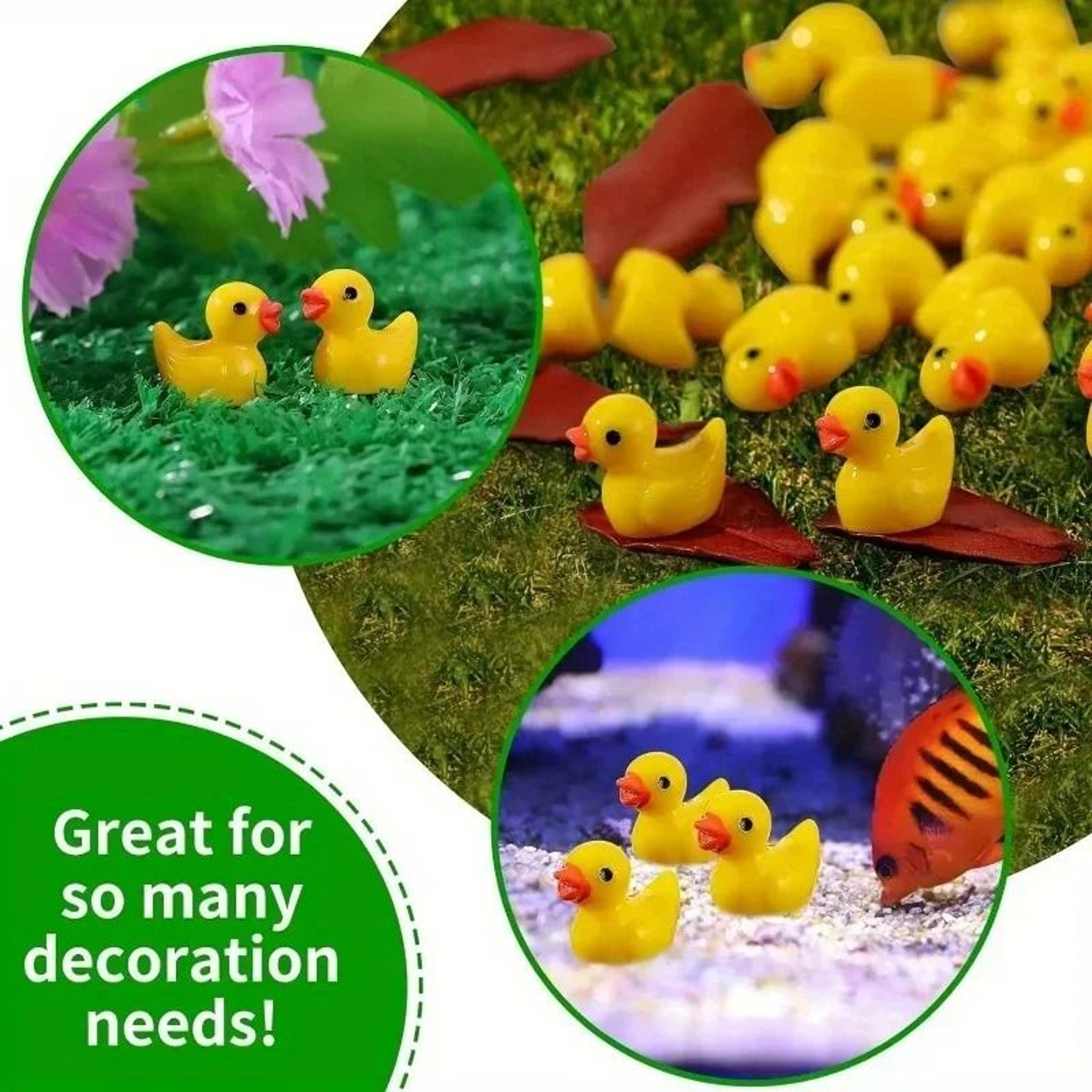 200Piece Mini Resin Yellow Ducks Bulk Tiny Little Duck Figures For Garden Crafts Fairy Decor 4