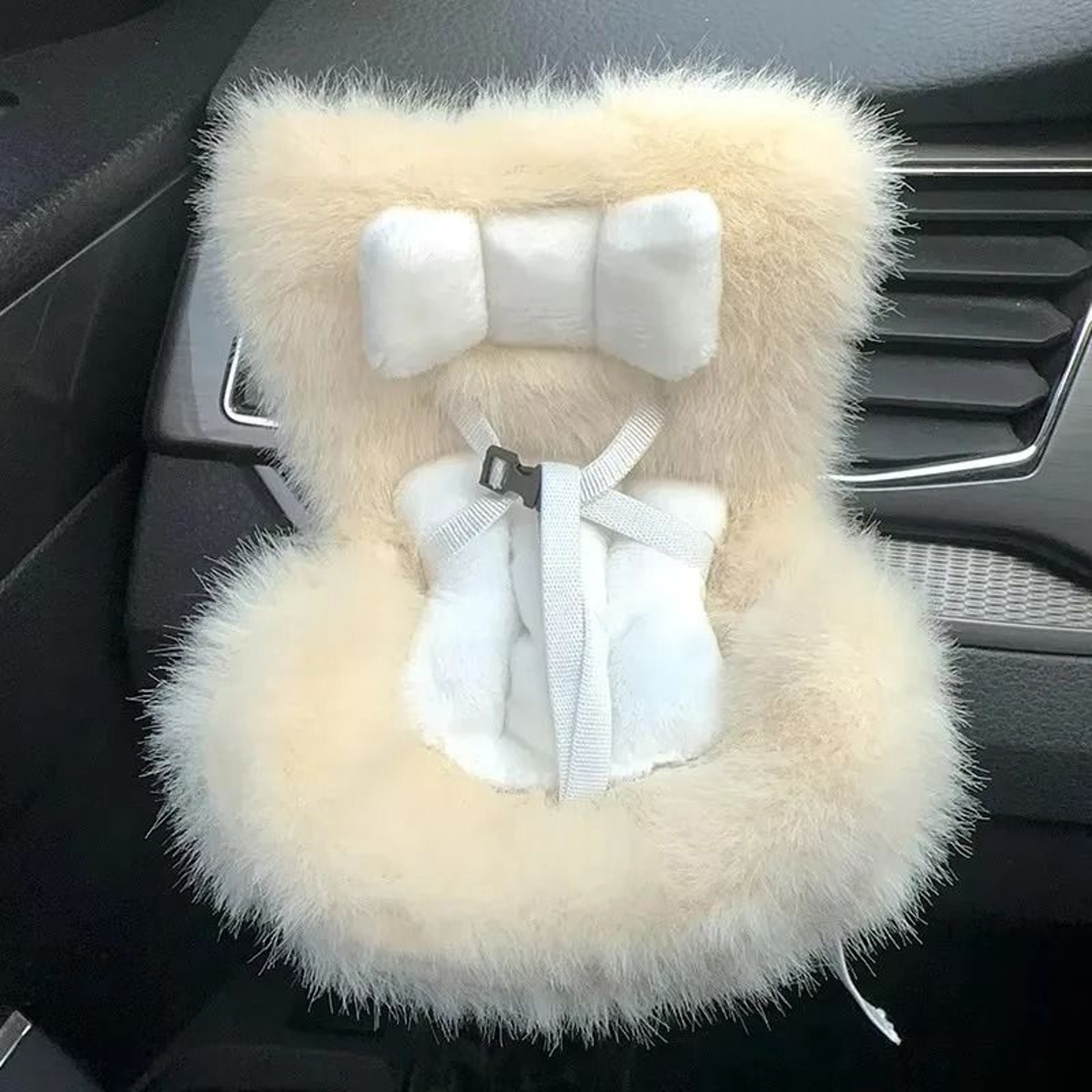 Miniature Car Safety Seat Decor Model For 17cm Plush Dolls Auto AC Air Vent Interior Styling 3