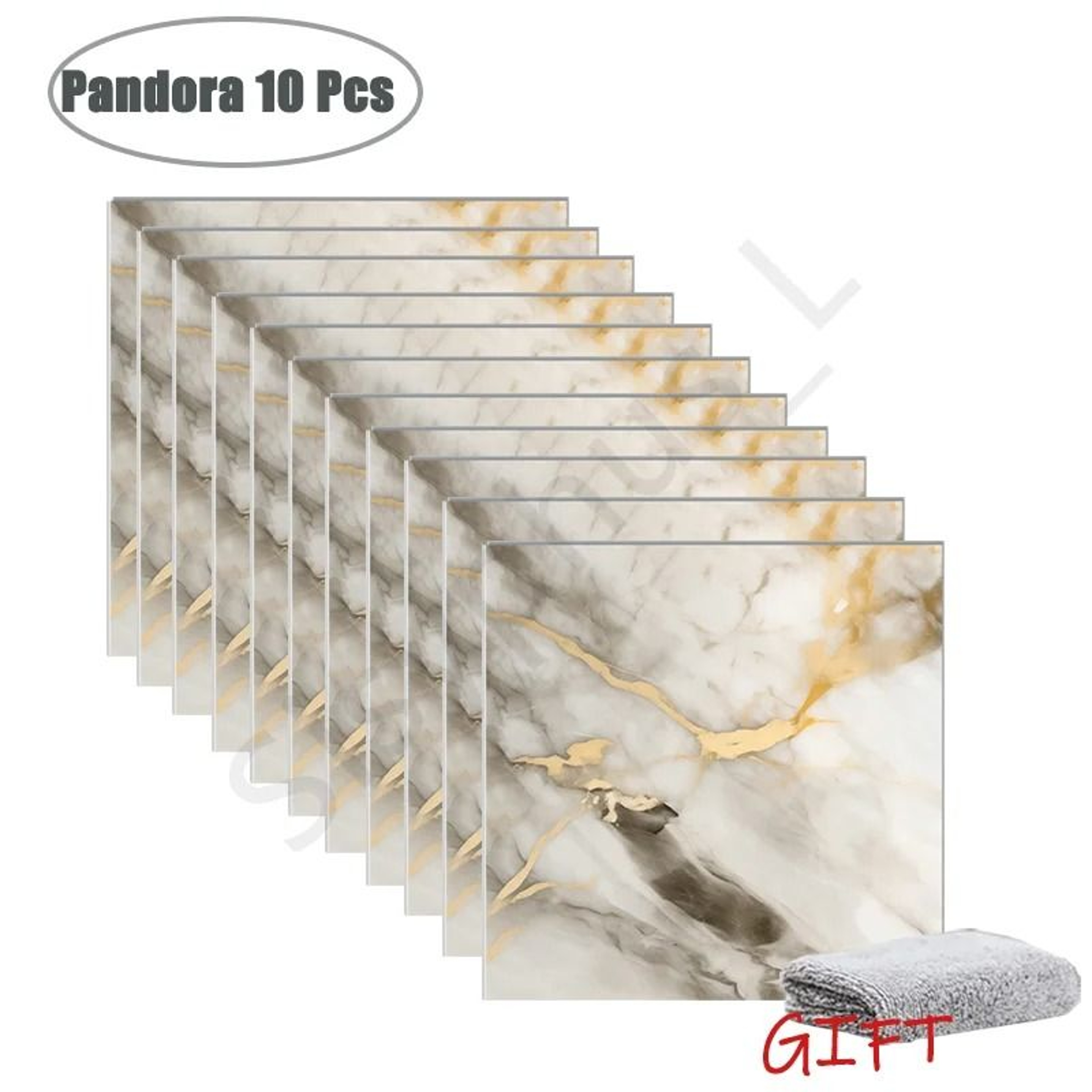 PVC Marble Tile Wall  Floor Stickers SelfAdhesive Waterproof Backsplash Decals For Kitchen Bathroom 9