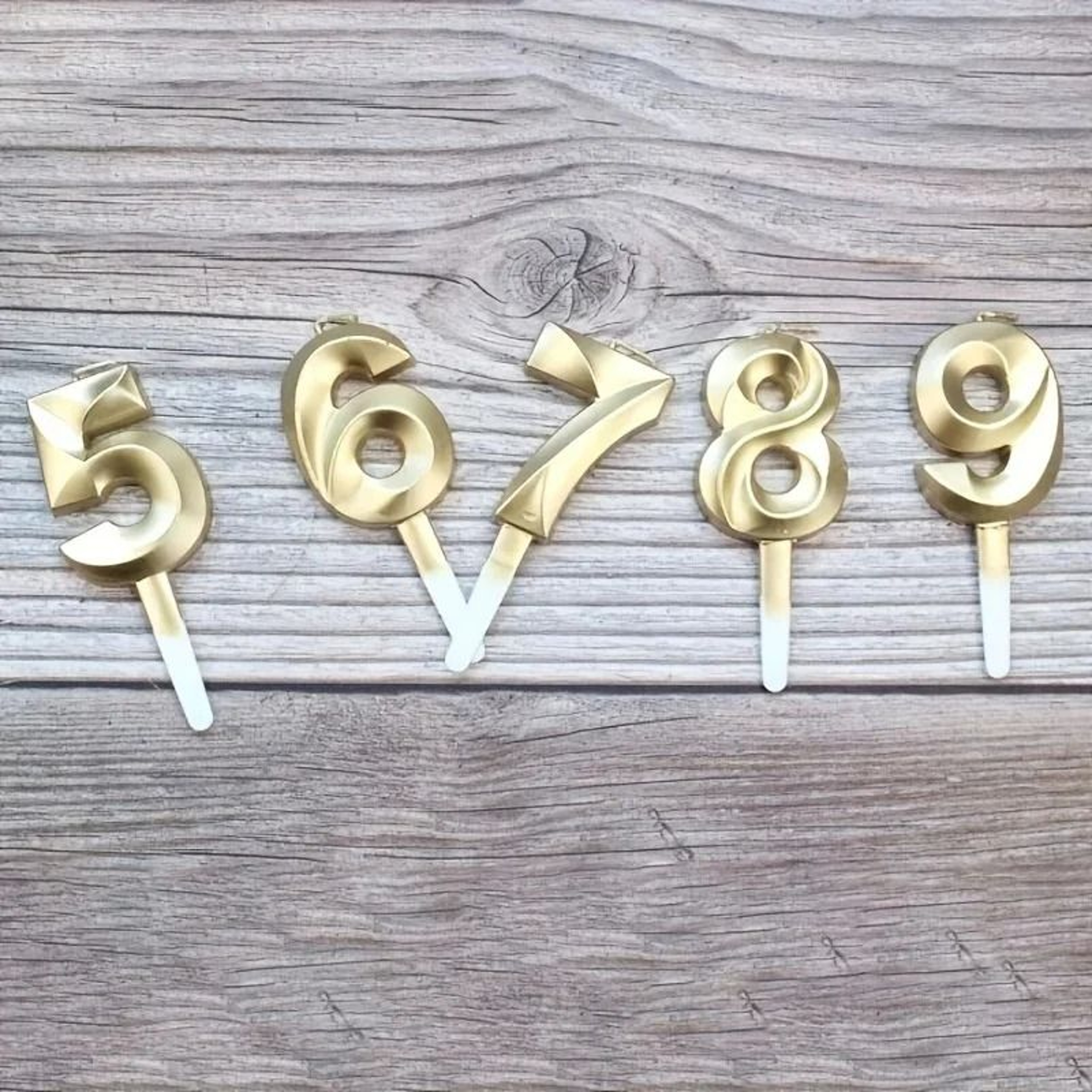 Creative Gold Diamond Number Candle Large 3D Birthday Cake Topper Anniversary Celebration Decor 2
