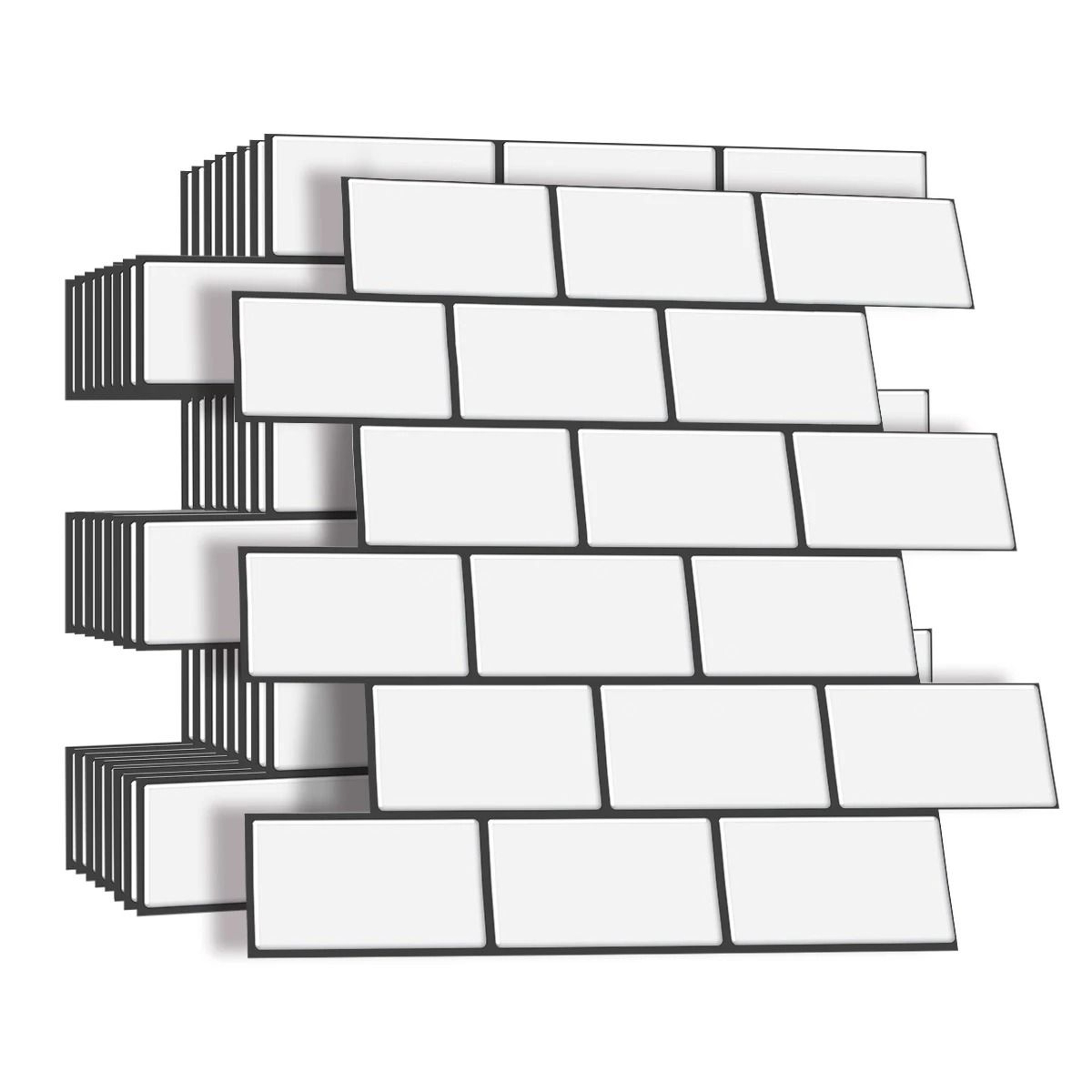 10Sheet 3D PeelandStick Subway Tile Wall Stickers Waterproof Kitchen Backsplash Vinyl Wallpaper 5