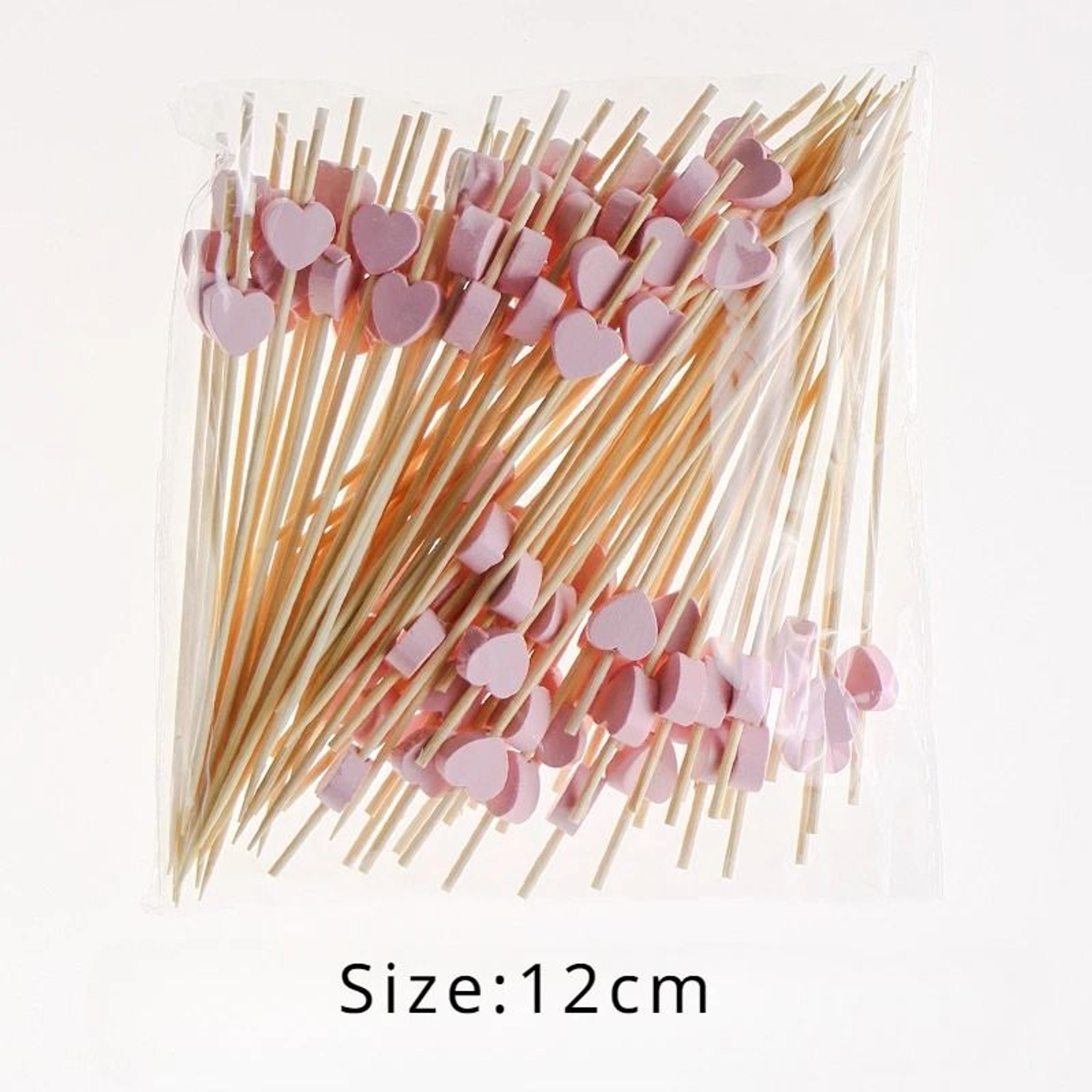 Red Heart Bamboo Fruit Skewers Disposable Cocktail Picks Valentines Day  Wedding Party Decor 10