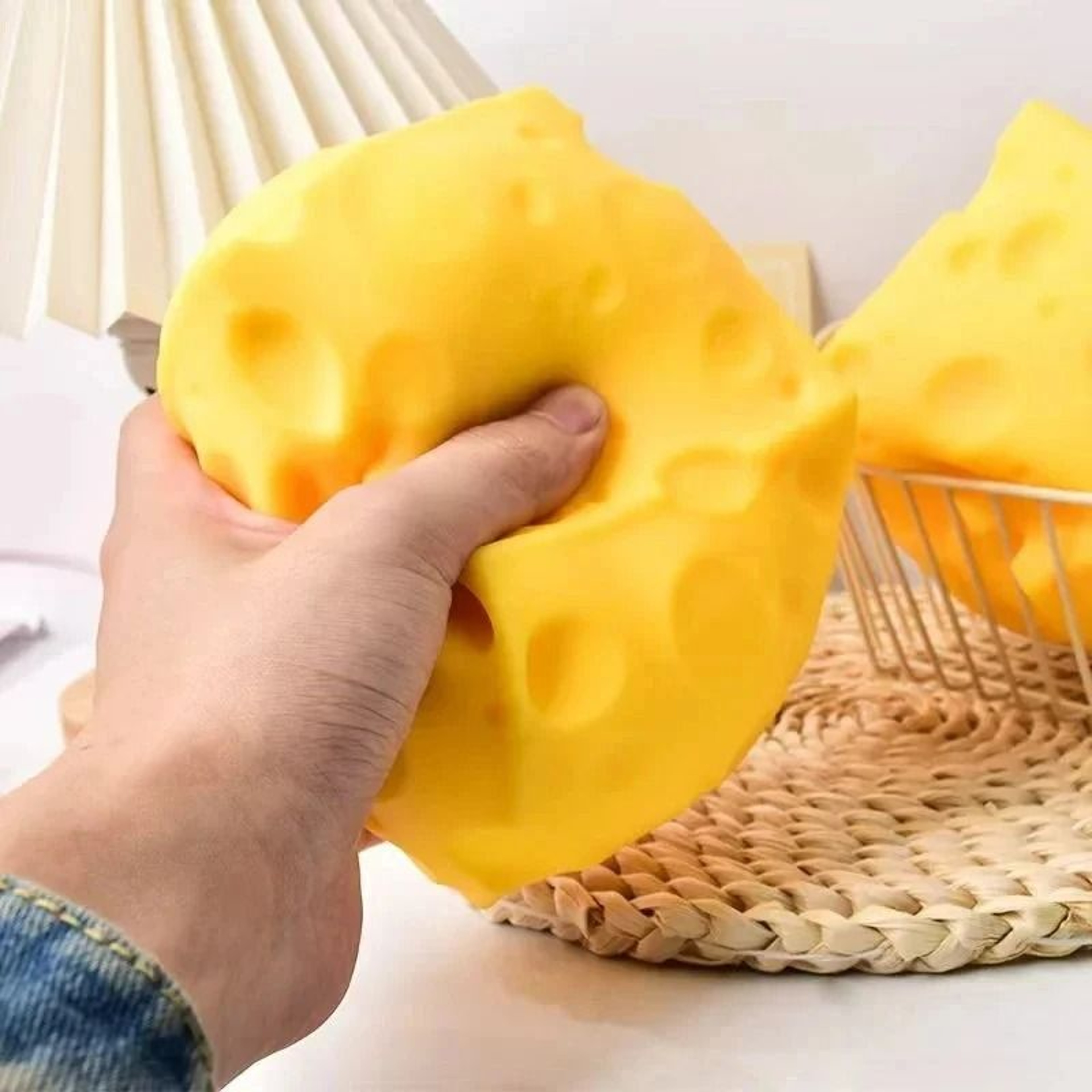 Giant Cheese Squeeze Toy Extra Large Slow Rebound Squishy Fidget Stress Relief 4