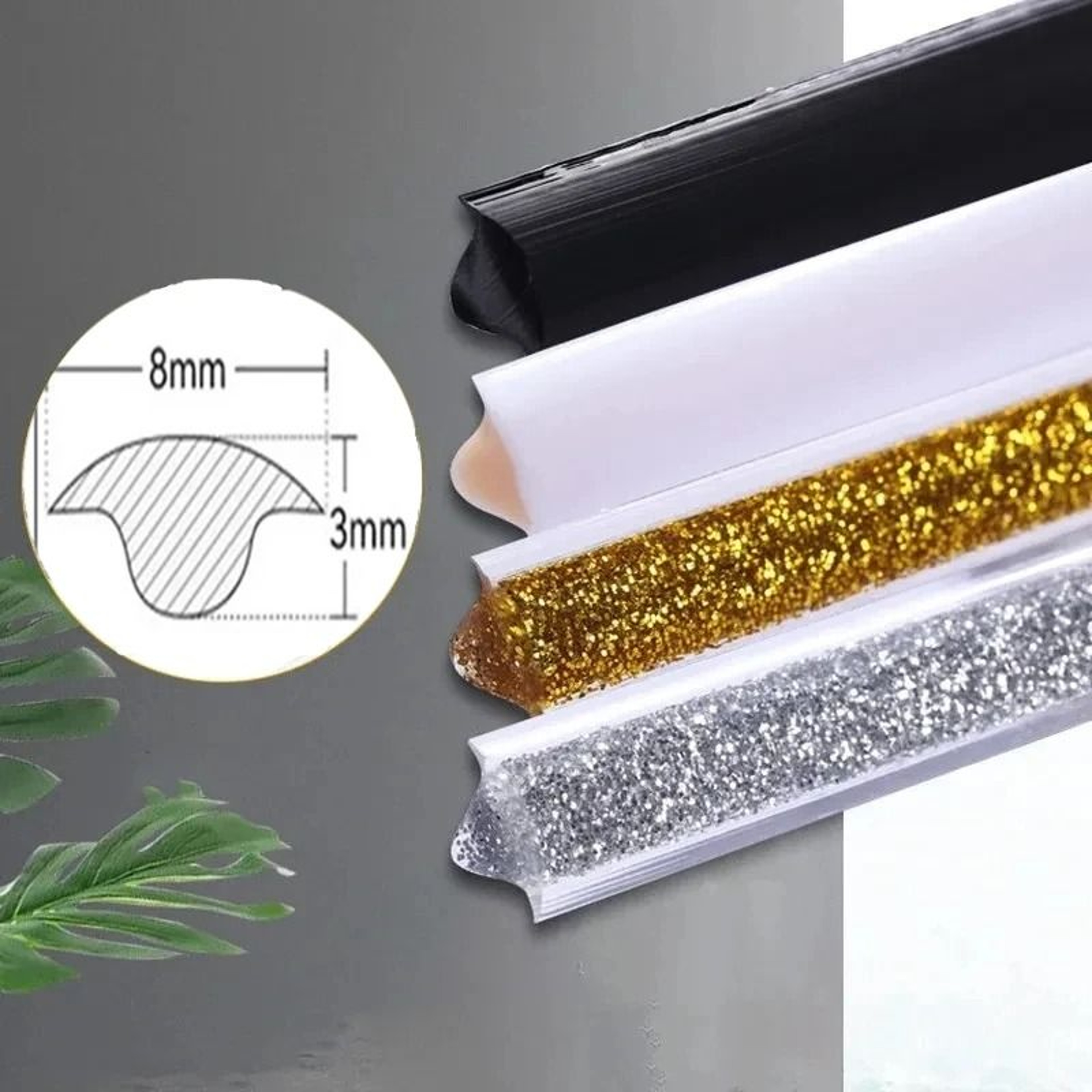 SelfAdhesive Waterproof Tile Gap Tape For Kitchen  Bathroom Floors 0
