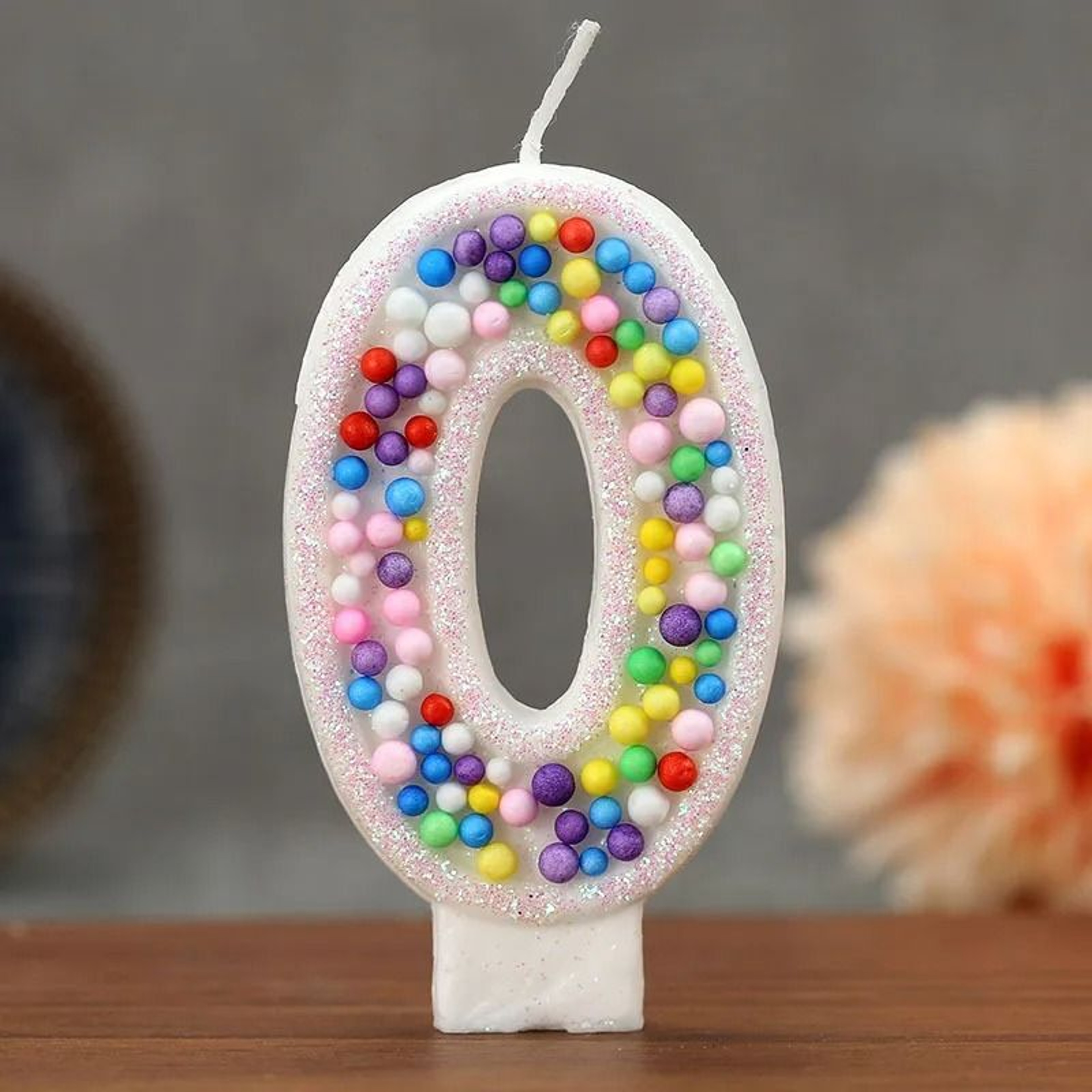 Creative 3D Colorful Ball Birthday Number Candle For Milestone Cake Decoration 7
