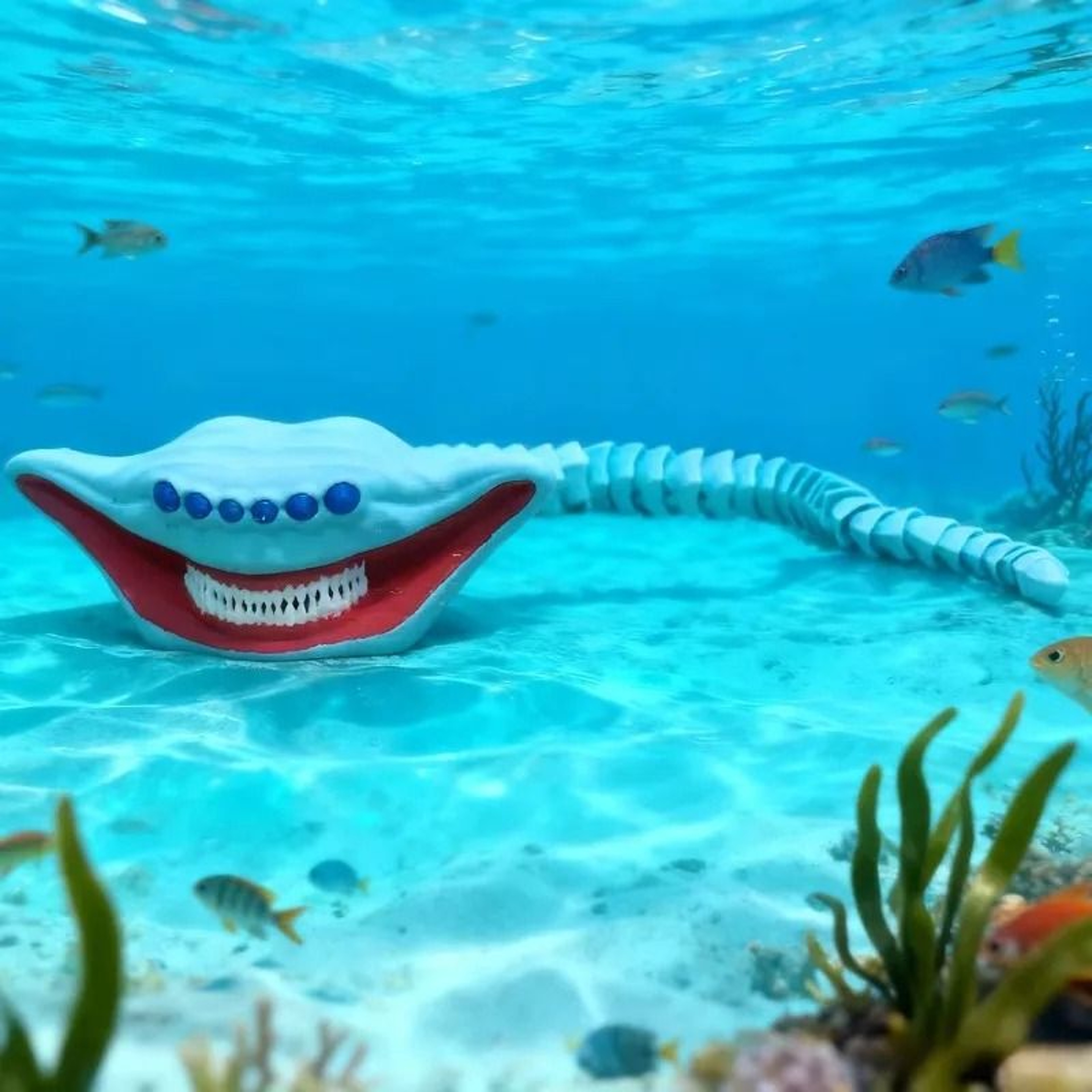 3D Printed Deep Sea Monster Action Figure Movable Joint Toy Model 3