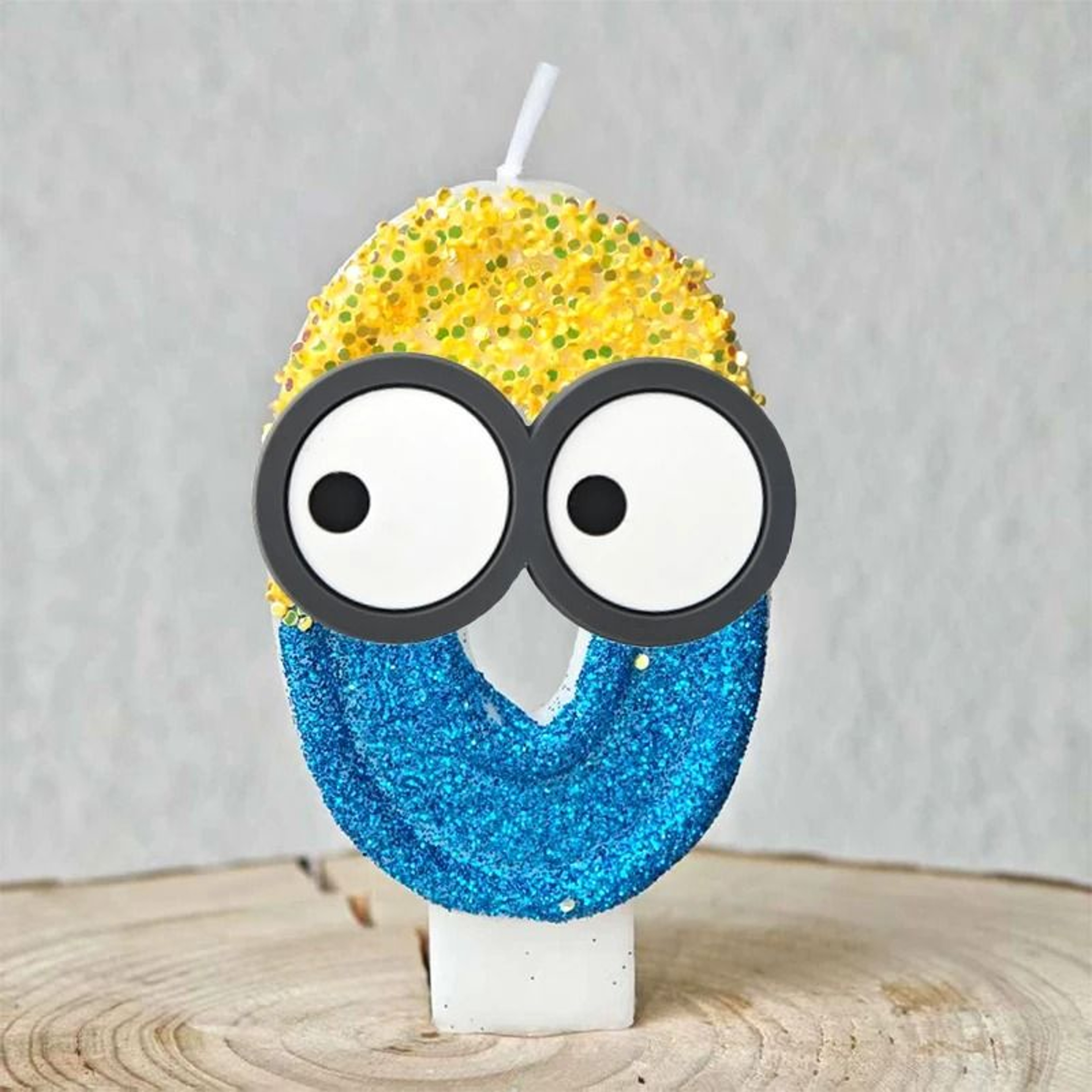 Cute Yellow Banana Man Number 09 Candle Cartoon Anime Kids Birthday Cake Topper 20