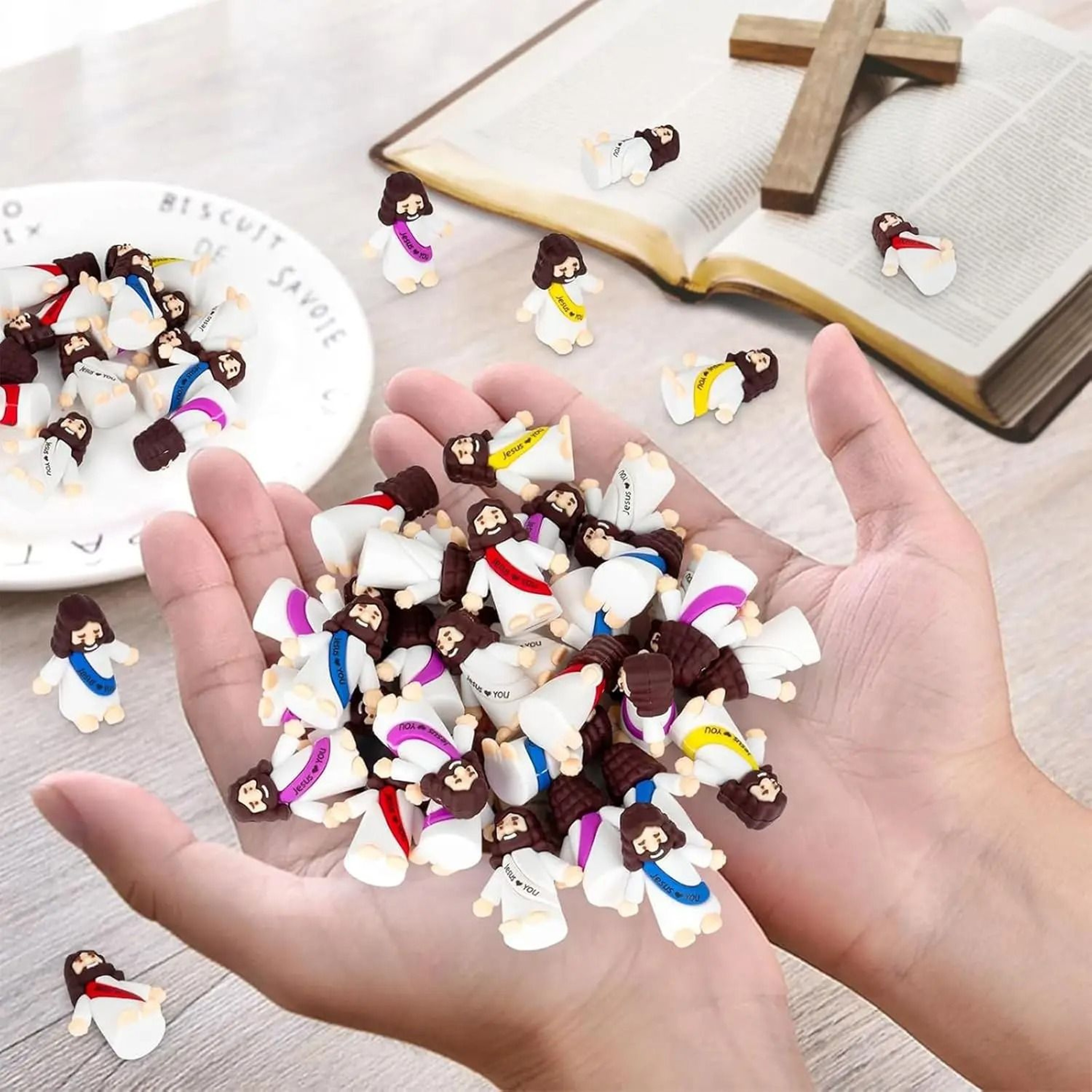 20Pcs Mini Jesus Figures Jesus Loves You Tiny Religious Figurines For Sunday School  Easter 2