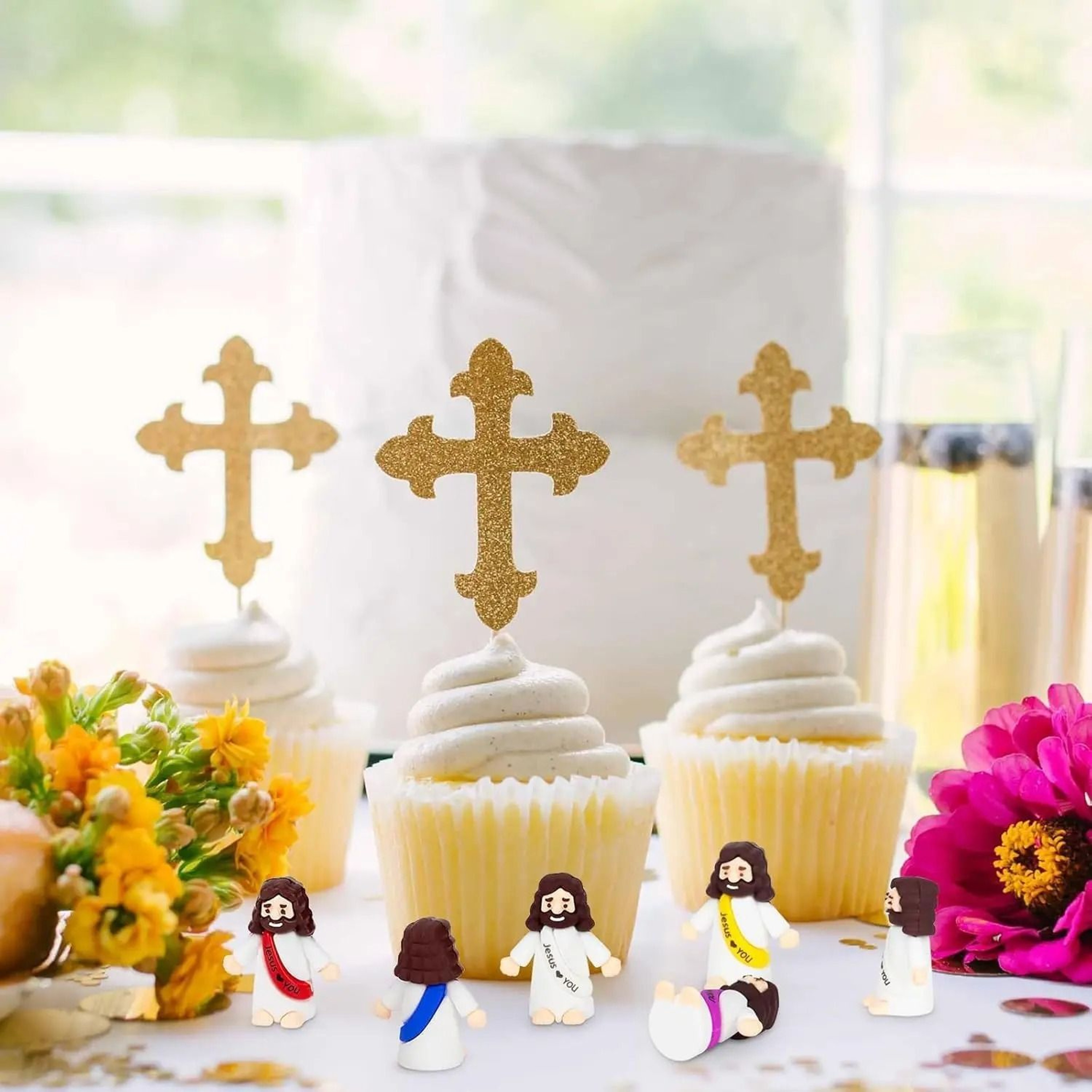 20Pcs Mini Jesus Figures Jesus Loves You Tiny Religious Figurines For Sunday School  Easter 4