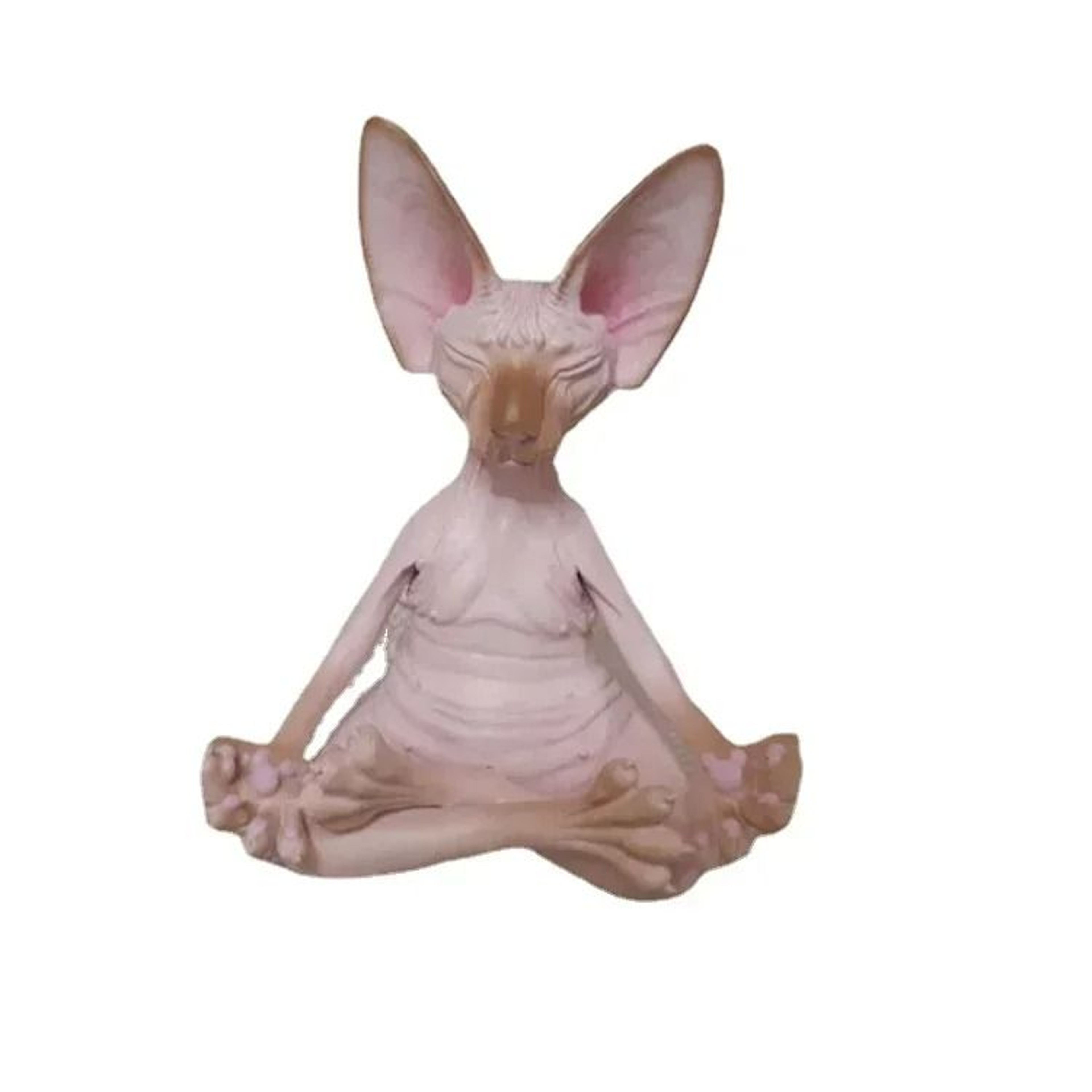 Meditation Yoga Happy Cat Whimsical Buddha Sphynx Figurine Garden Statue  Home Decor 8