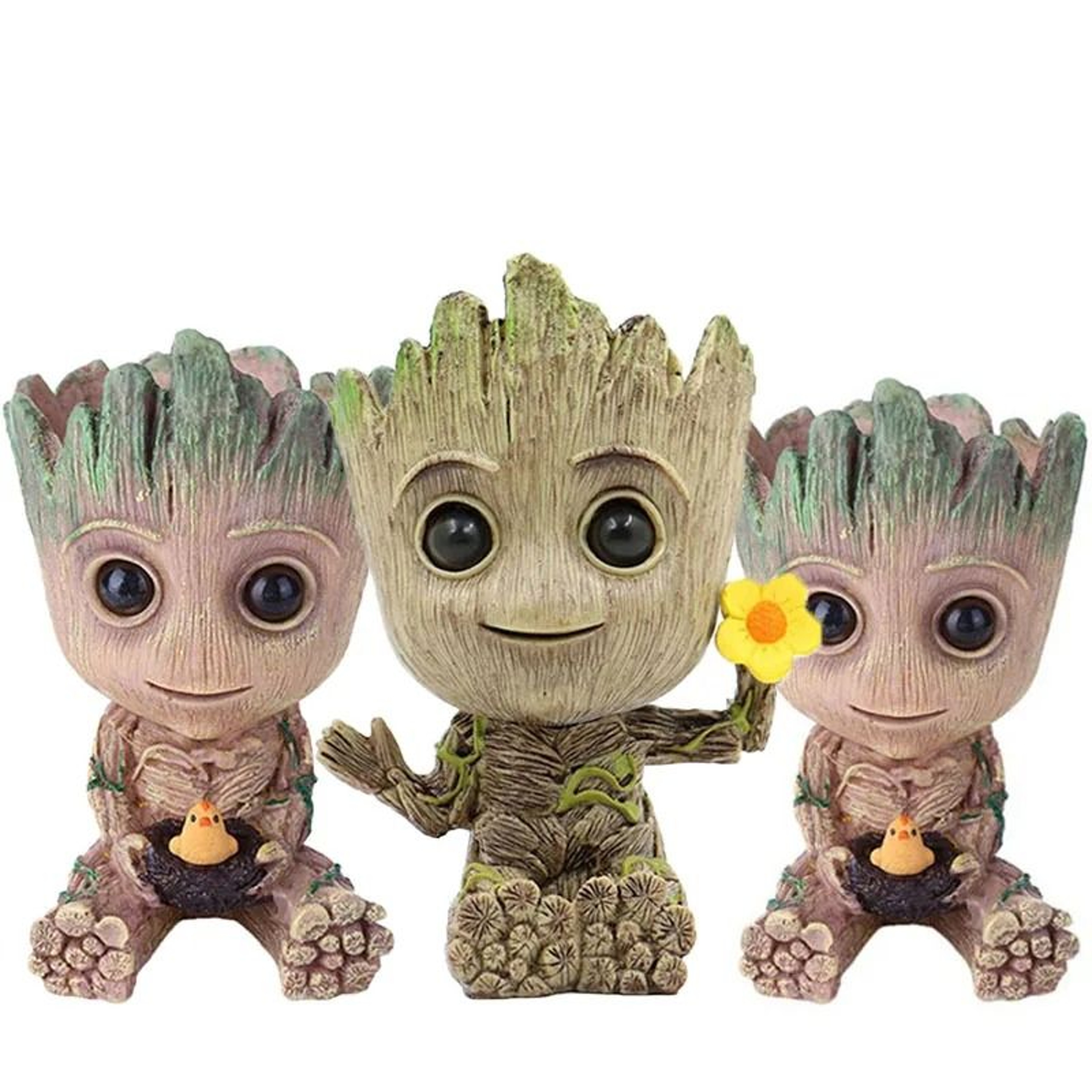 Anime Action Groot Character Multifunction Flower Pot  Pen Holder Desk Organizer 20
