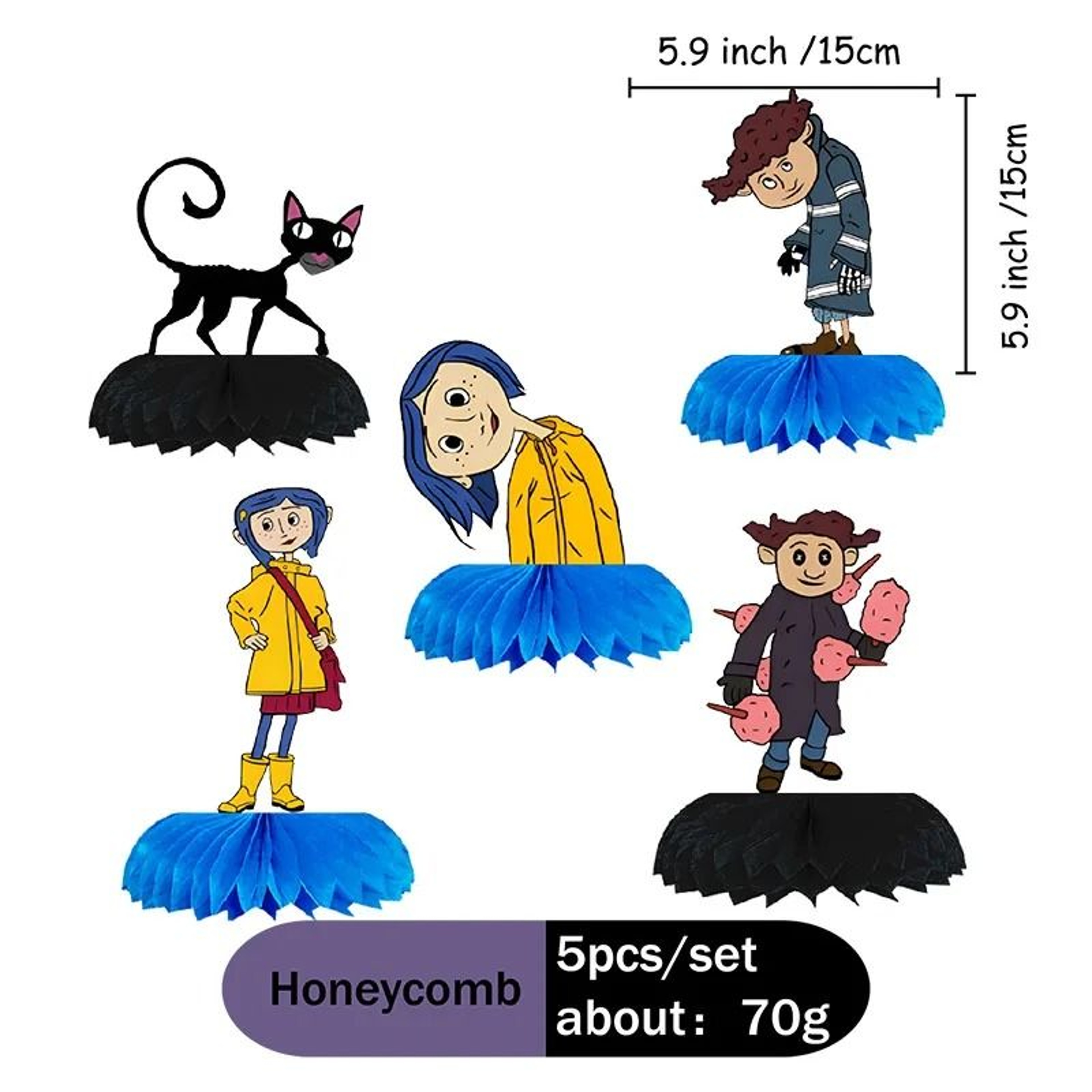 Cartoon Coraline Girl Theme DIY Birthday Party Decoration Set  Cake Supplies 2