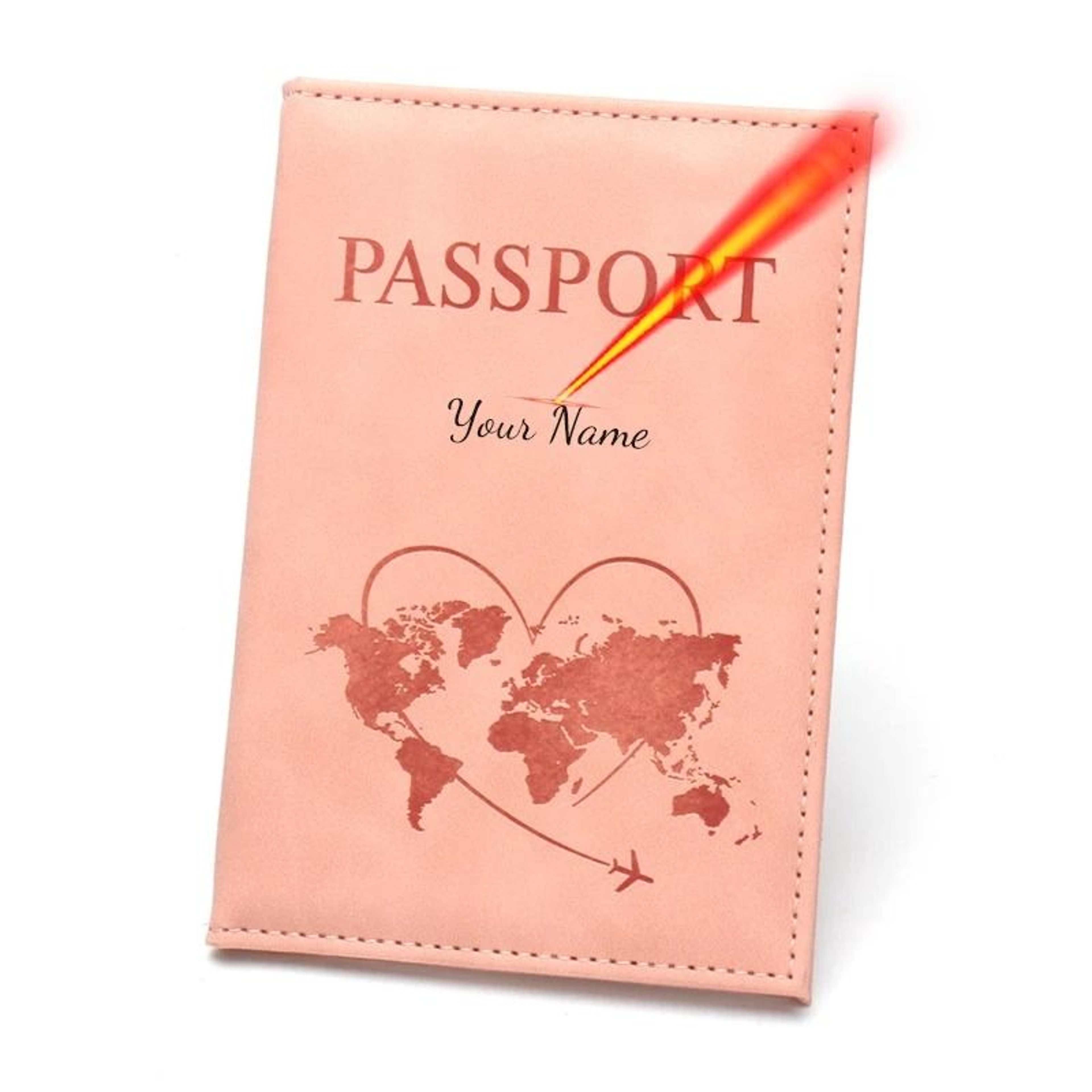 Personalized Laser Engraved Name PU Leather Passport Cover  Travel Wallet Case 14