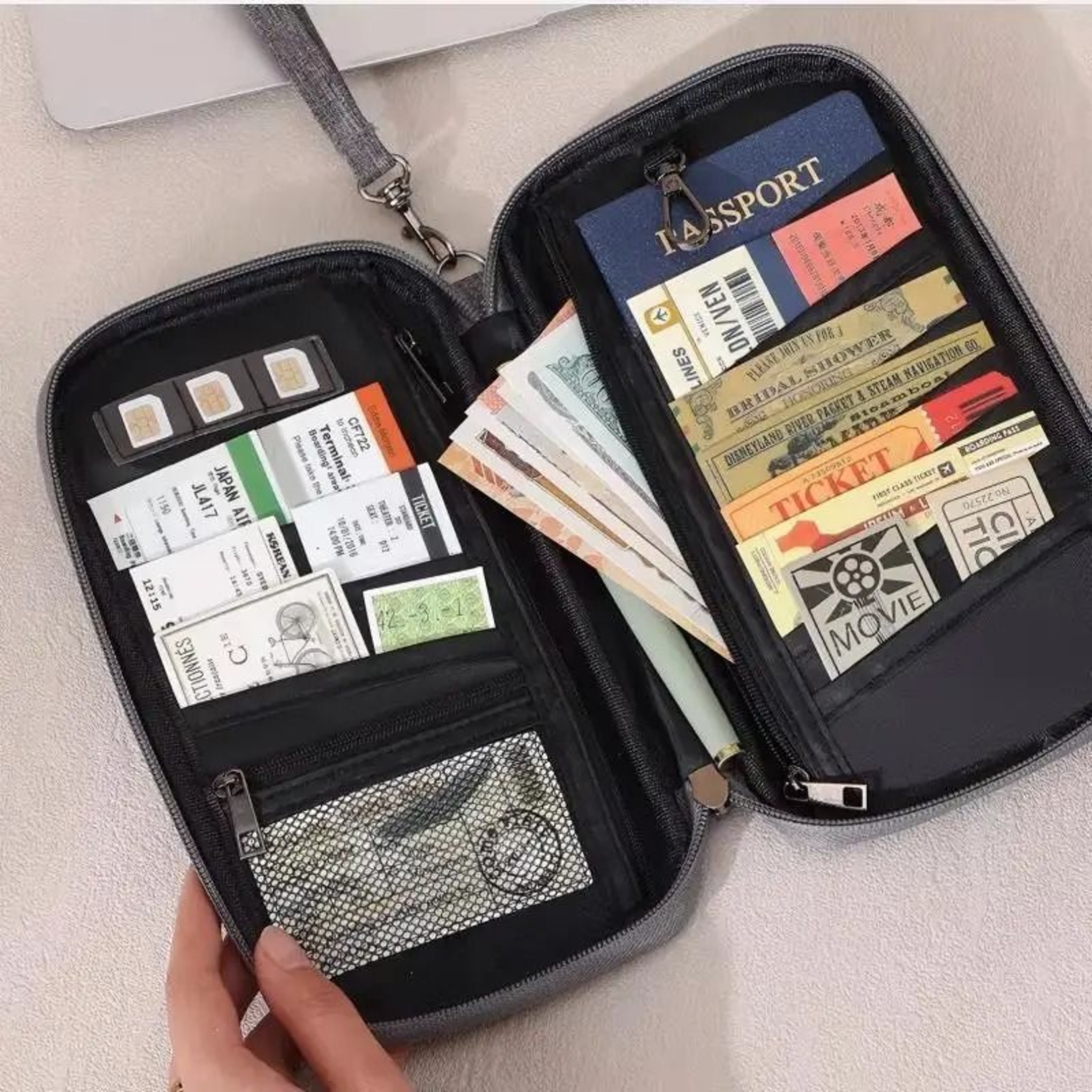 RFID Blocking Family Passport Holder Wallet  Travel Document Organizer Case 2