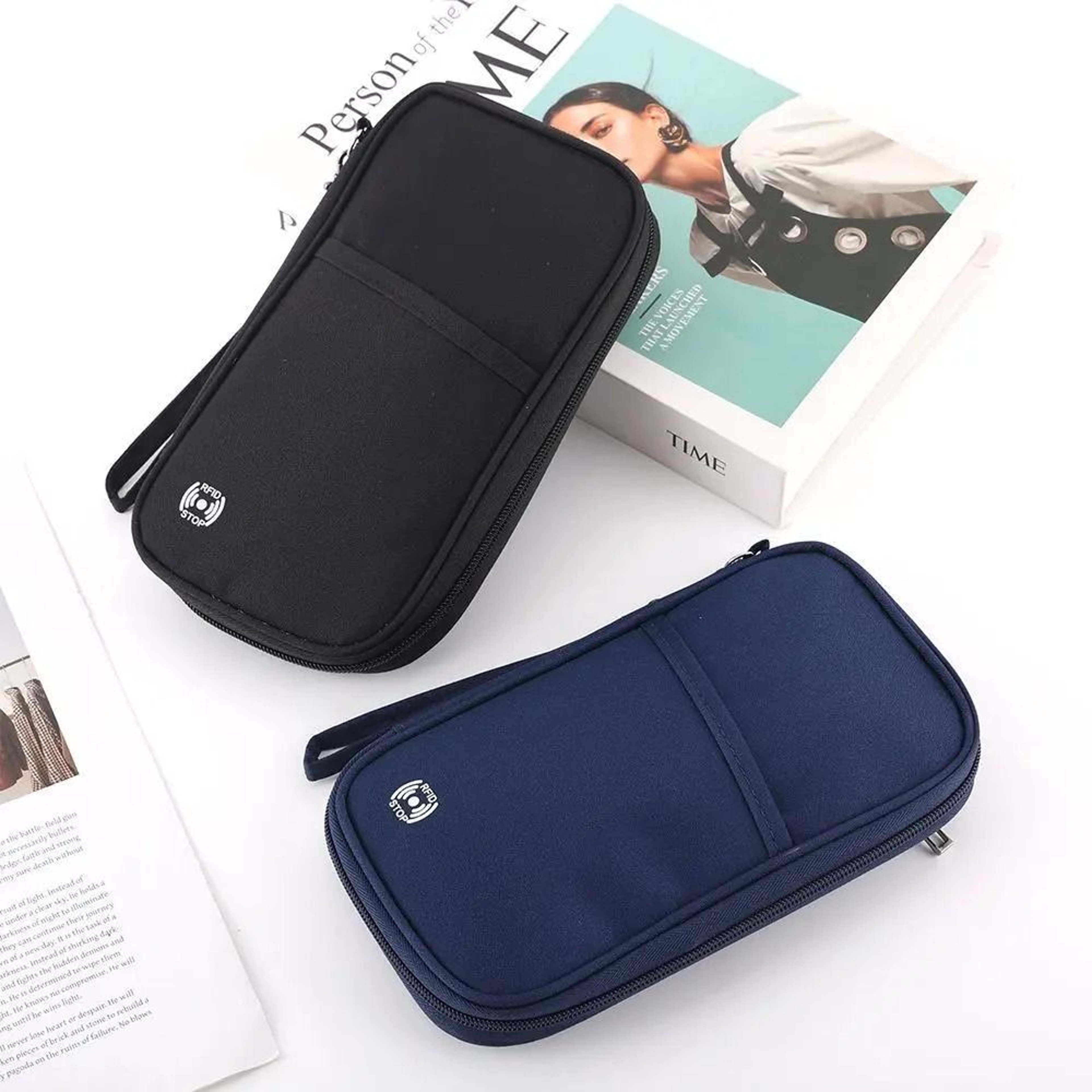 RFID Blocking Family Passport Holder Wallet  Travel Document Organizer Case 4