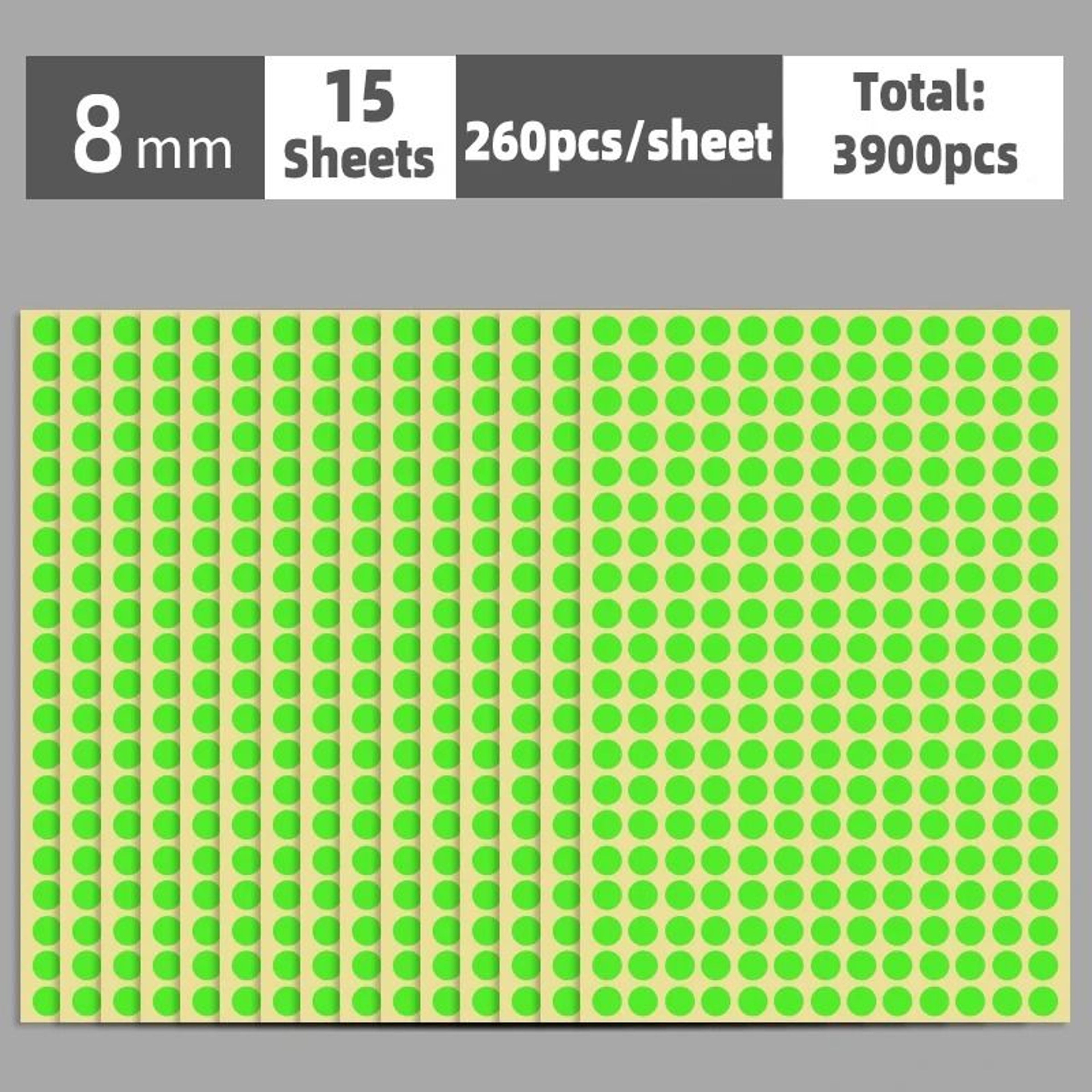 SelfAdhesive Color Dot Label Stickers 15 Sheets Round Coding Labels For Office  Crafts 8