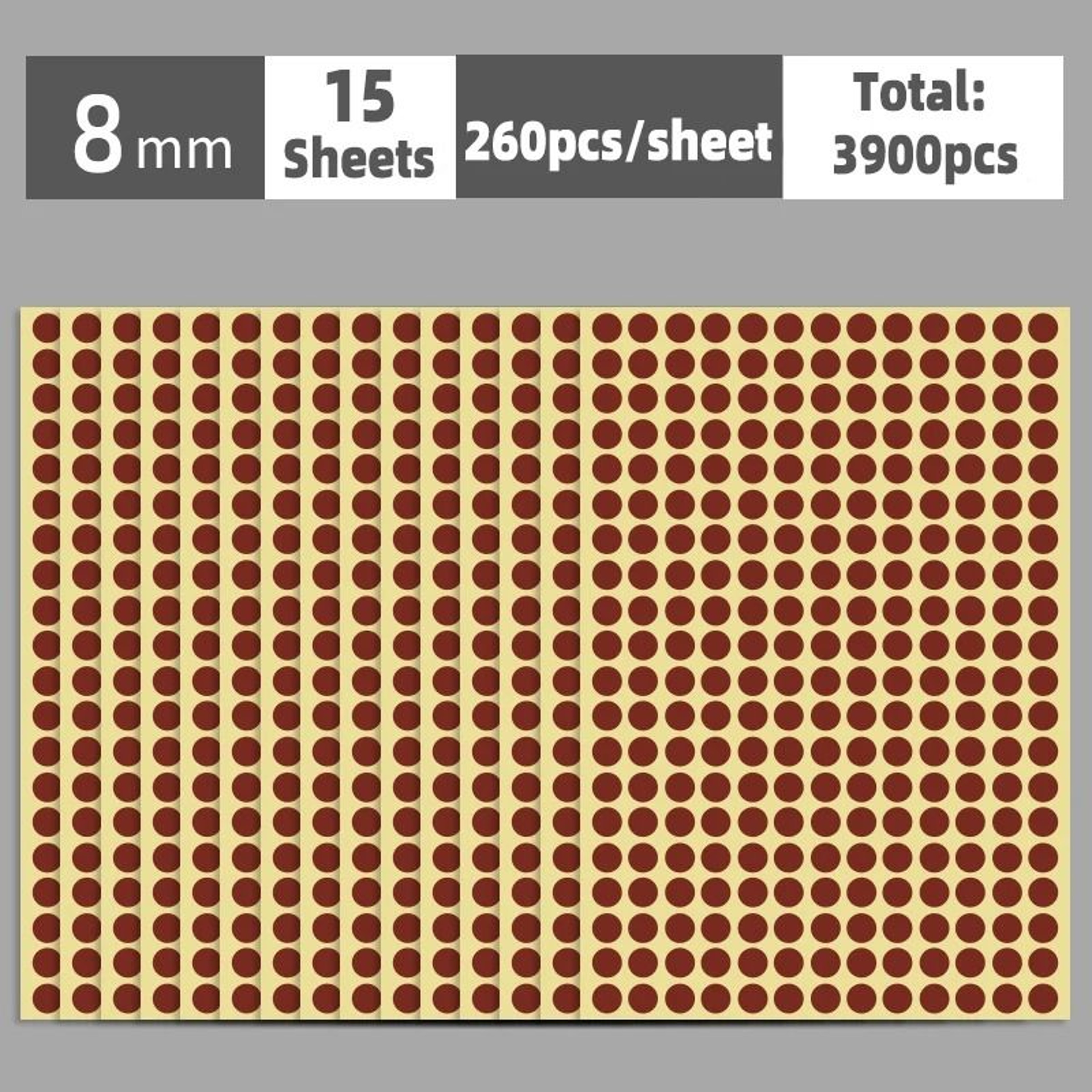 SelfAdhesive Color Dot Label Stickers 15 Sheets Round Coding Labels For Office  Crafts 20