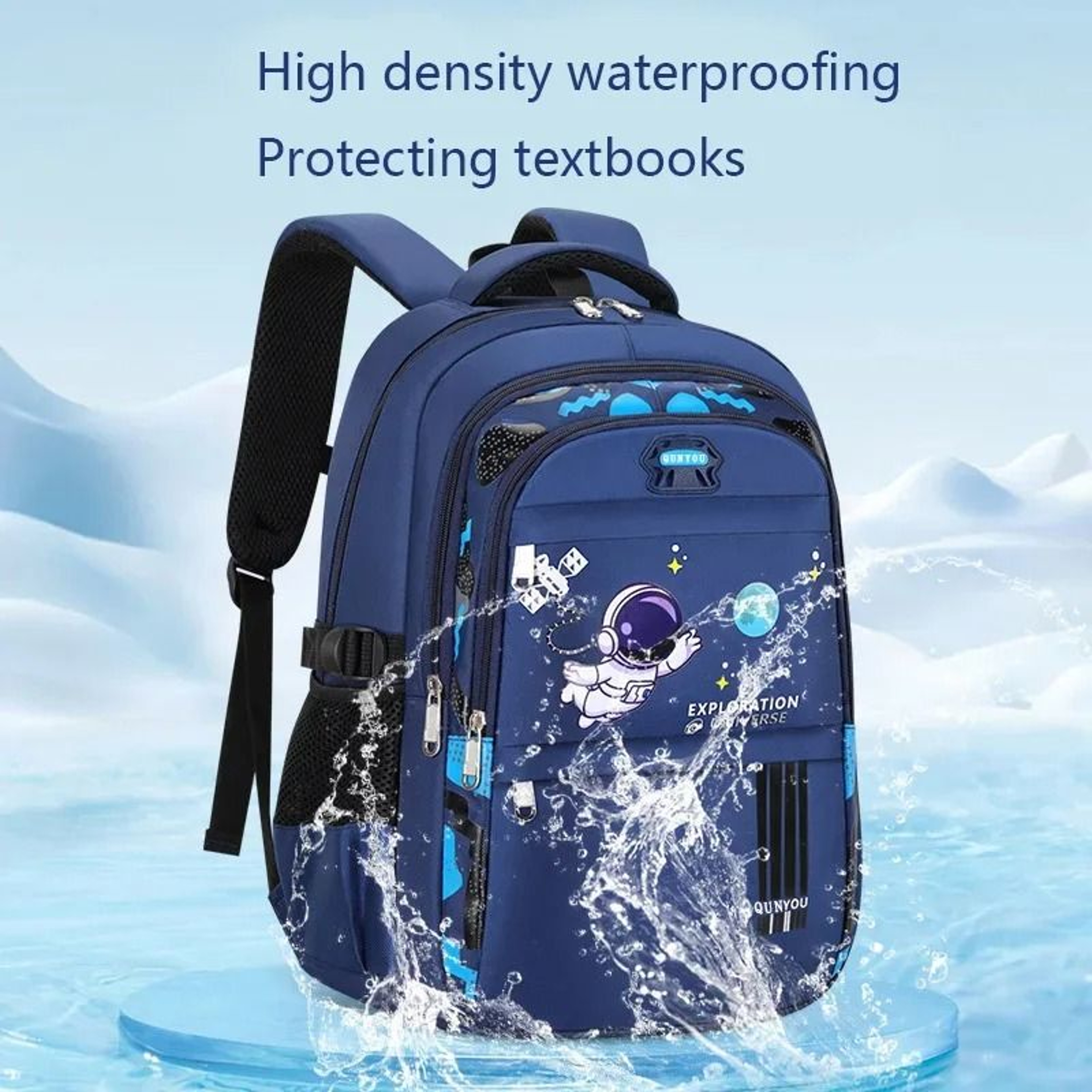Premium Ergonomic Boys Astronaut Primary School Backpack  Waterproof Space Bookbag  Kids Travel Moc 2