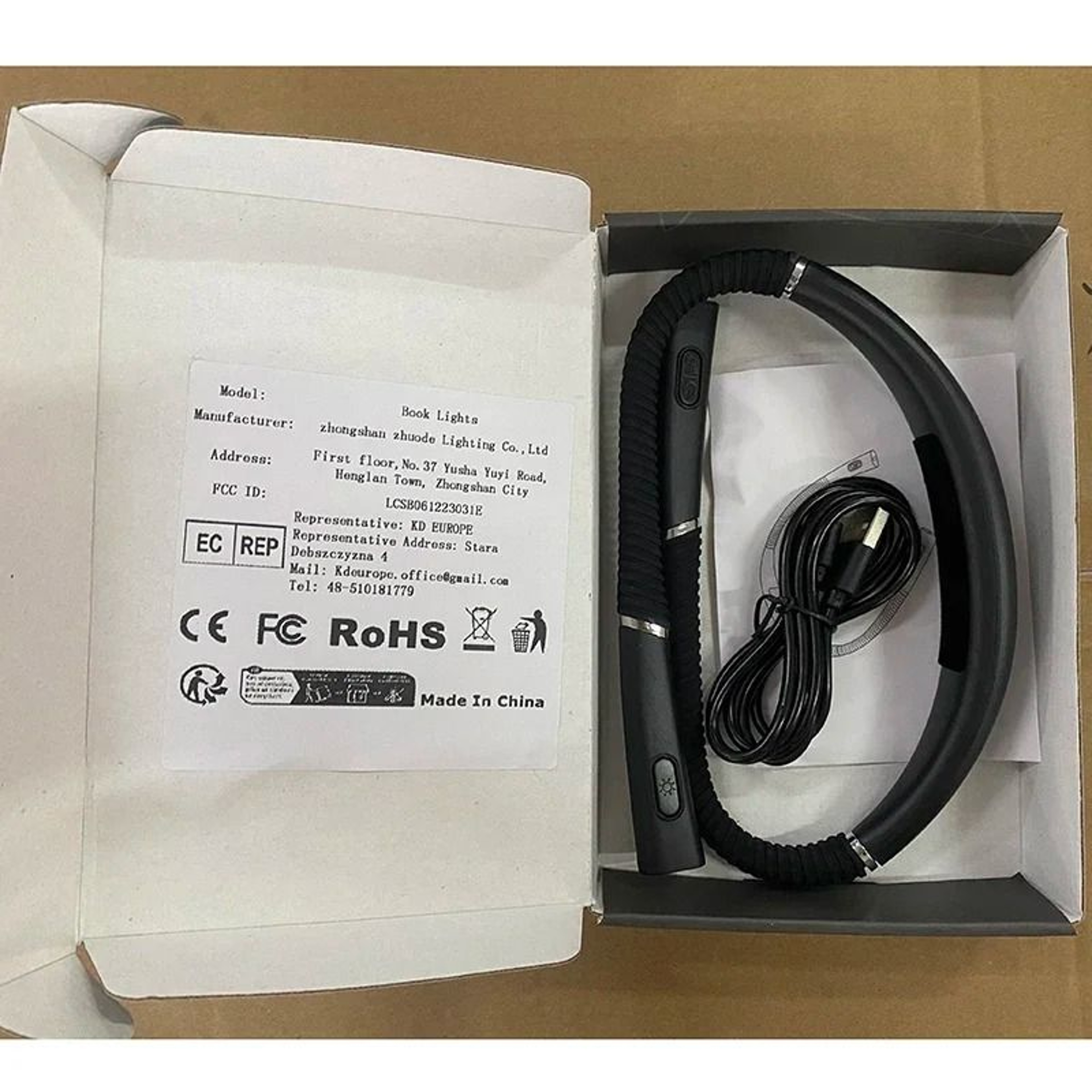 LED Neck Reading Light USB Rechargeable HandsFree Book Light Flexible 3Color Bed Lamp 5