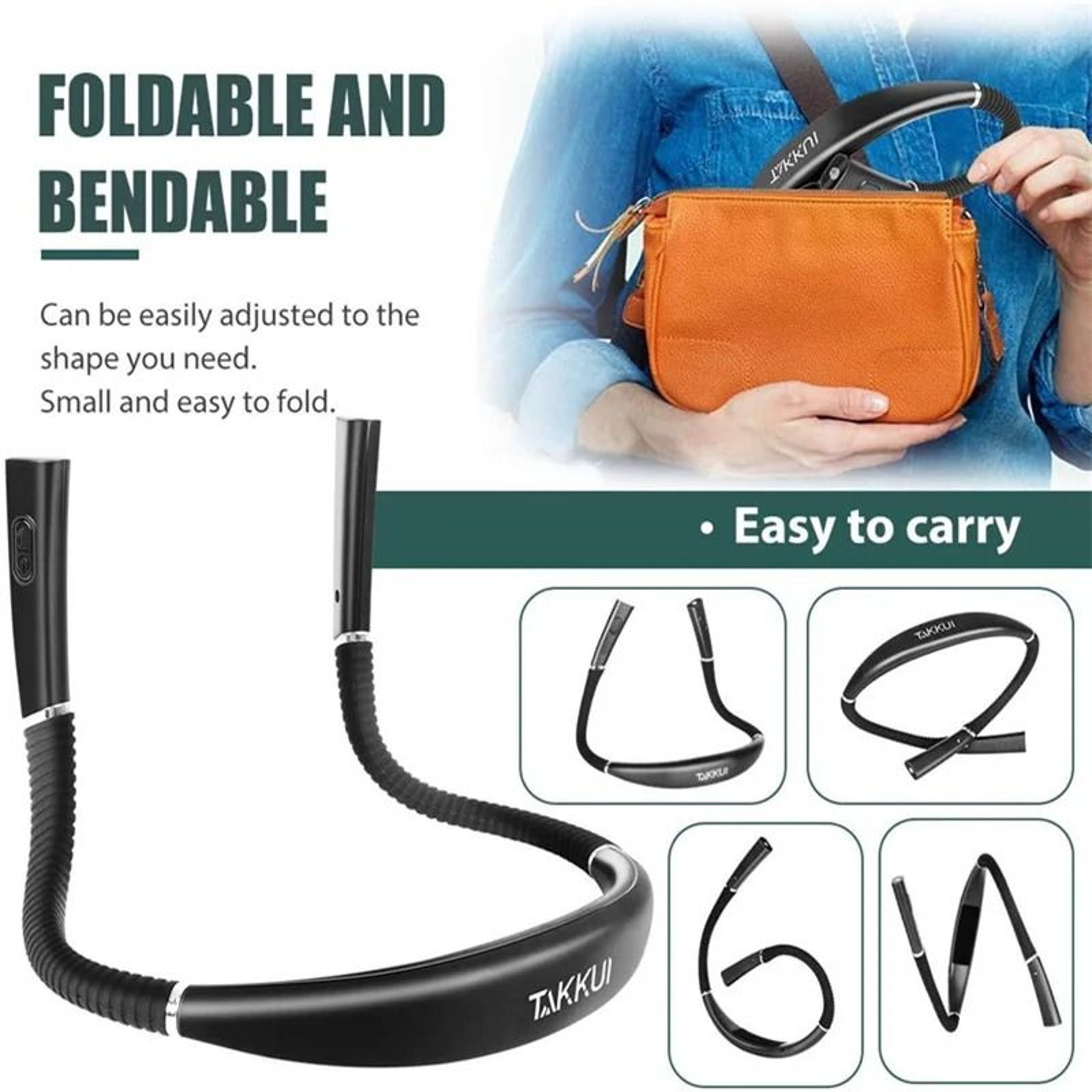 HandsFree LED Neck Light USB Rechargeable Dimmable Book Lamp For Reading  Crafting 2