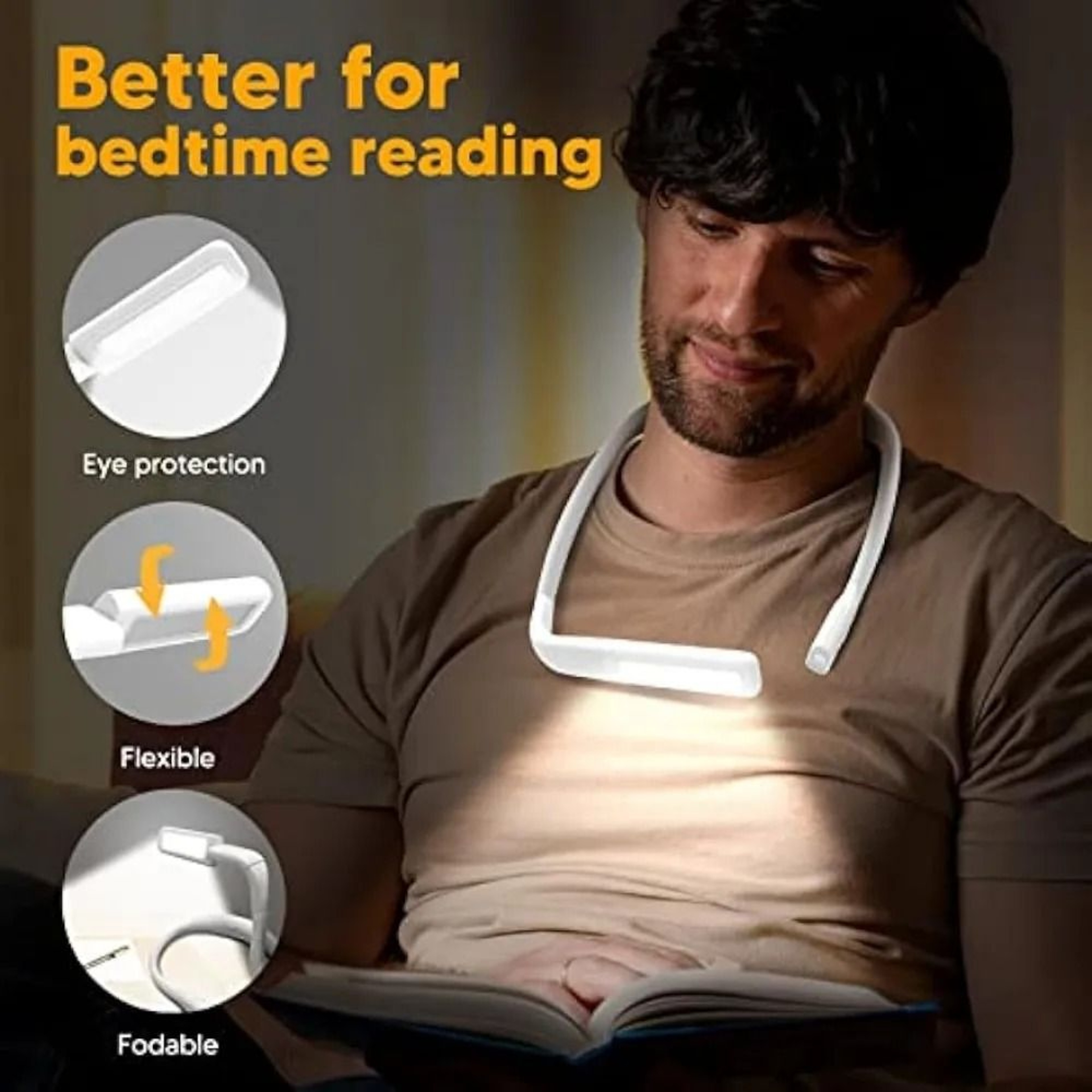 HandsFree USB Rechargeable LED Neck Reading Light Portable Utility Flashlight For Reading  Fishing 3