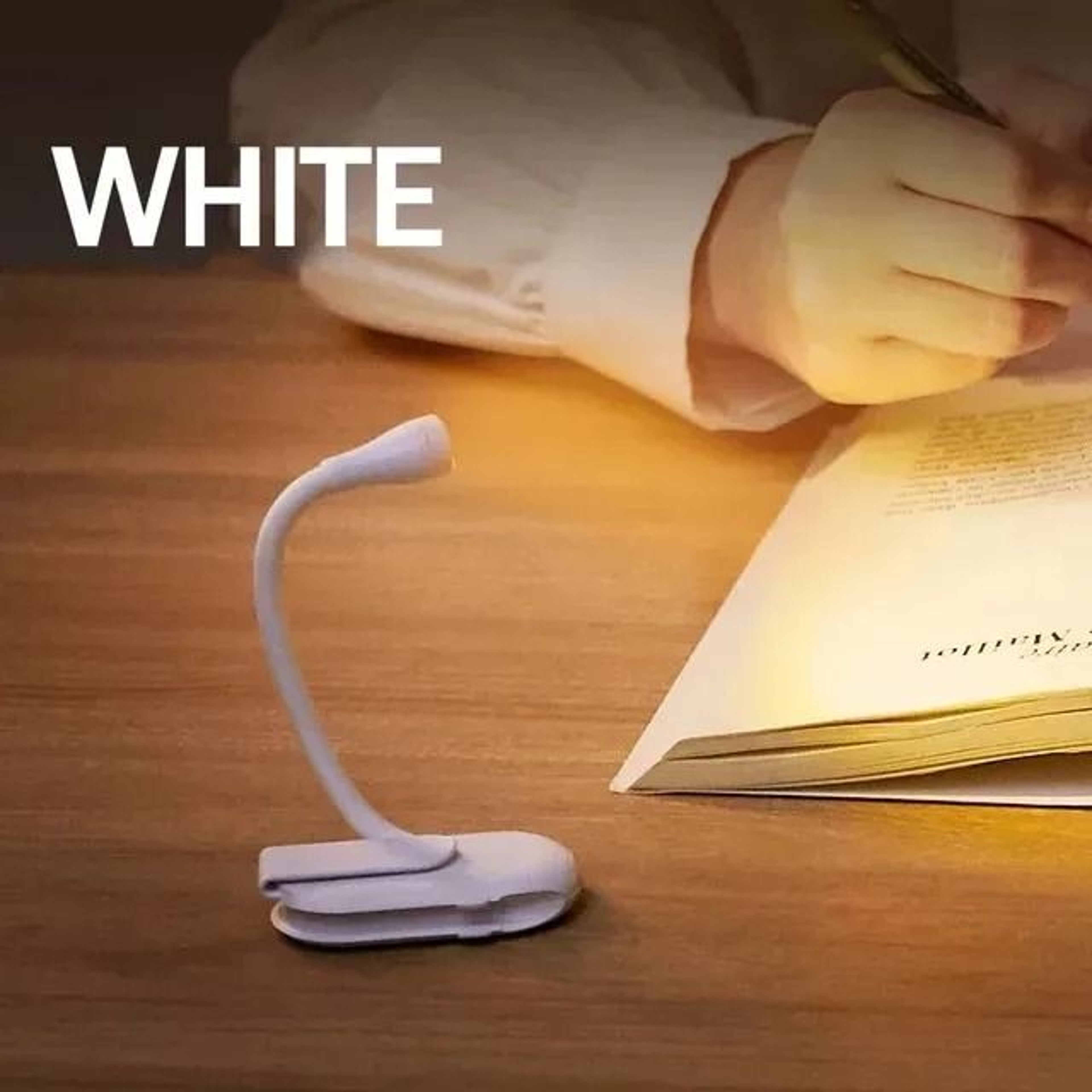 Portable Mini LED Reading Book Light USB Charging Dimmable Eye Protection ClipOn Lamp With 360 Flip 8