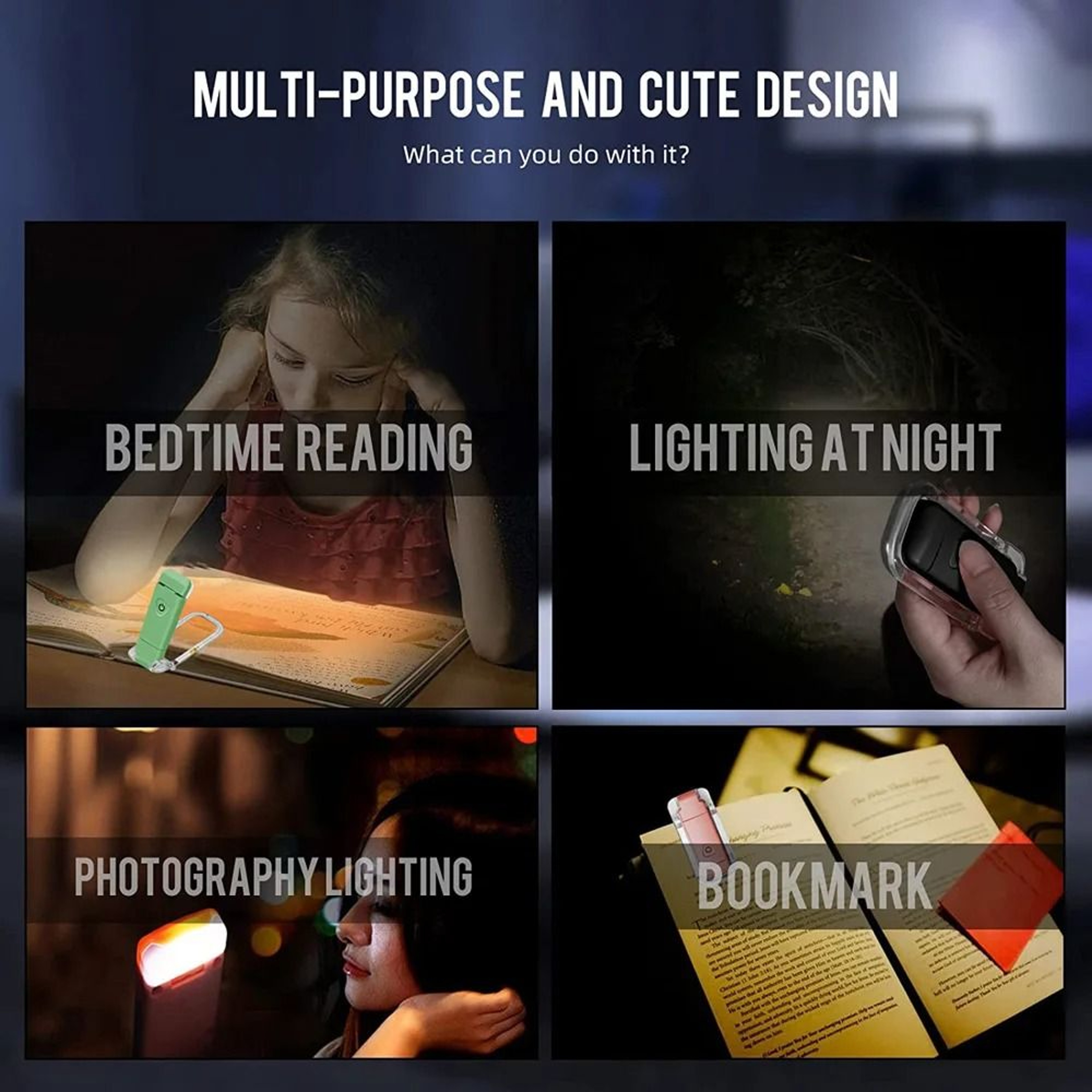 Premium USB Rechargeable LED ClipOn Reading Light  Dimmable EyeCare Night Lamp For Books EReaders   3