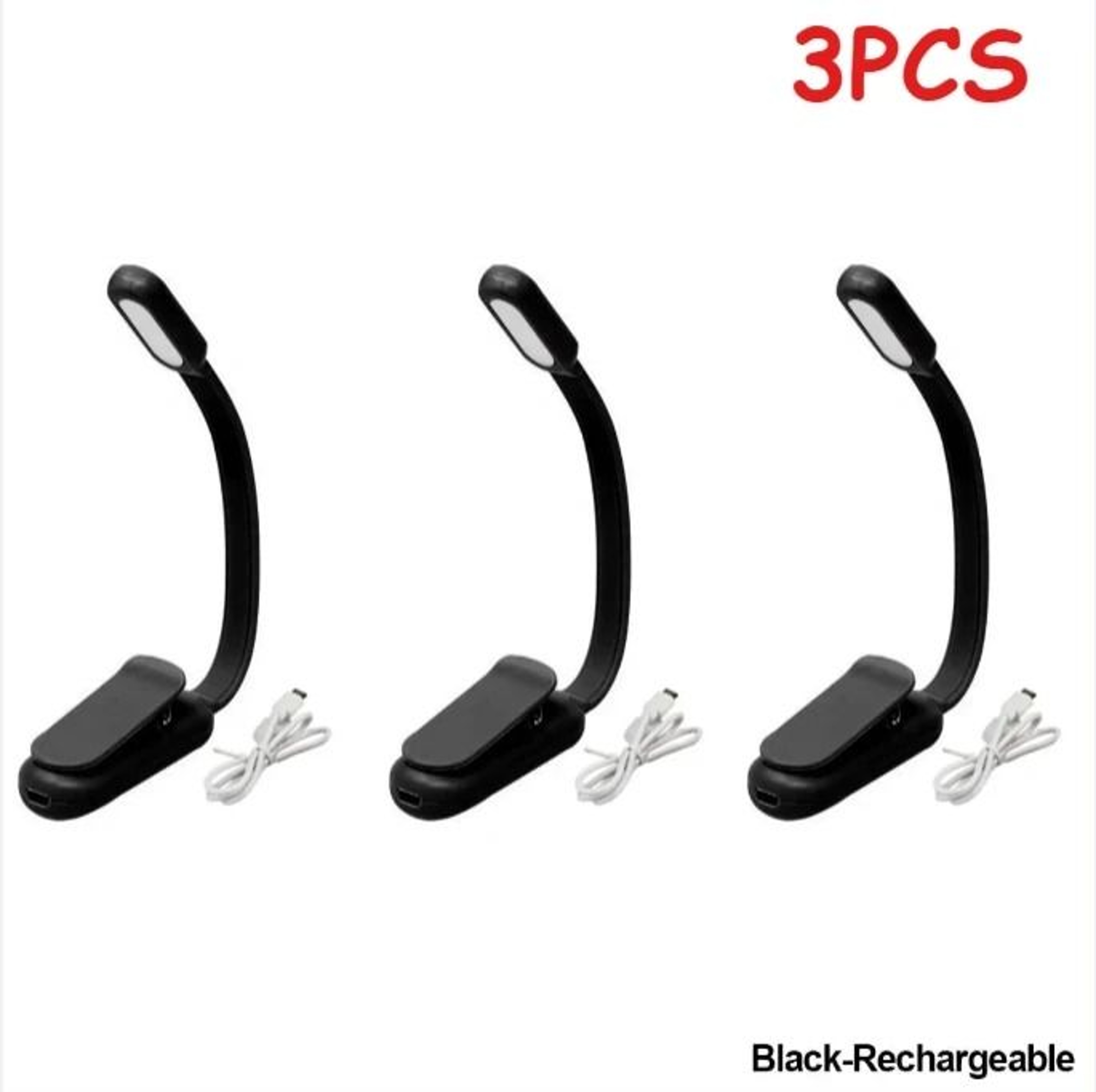 Rechargeable Mini LED Book Light Flexible ClipOn Night Reading Lamp  Flashlight 11