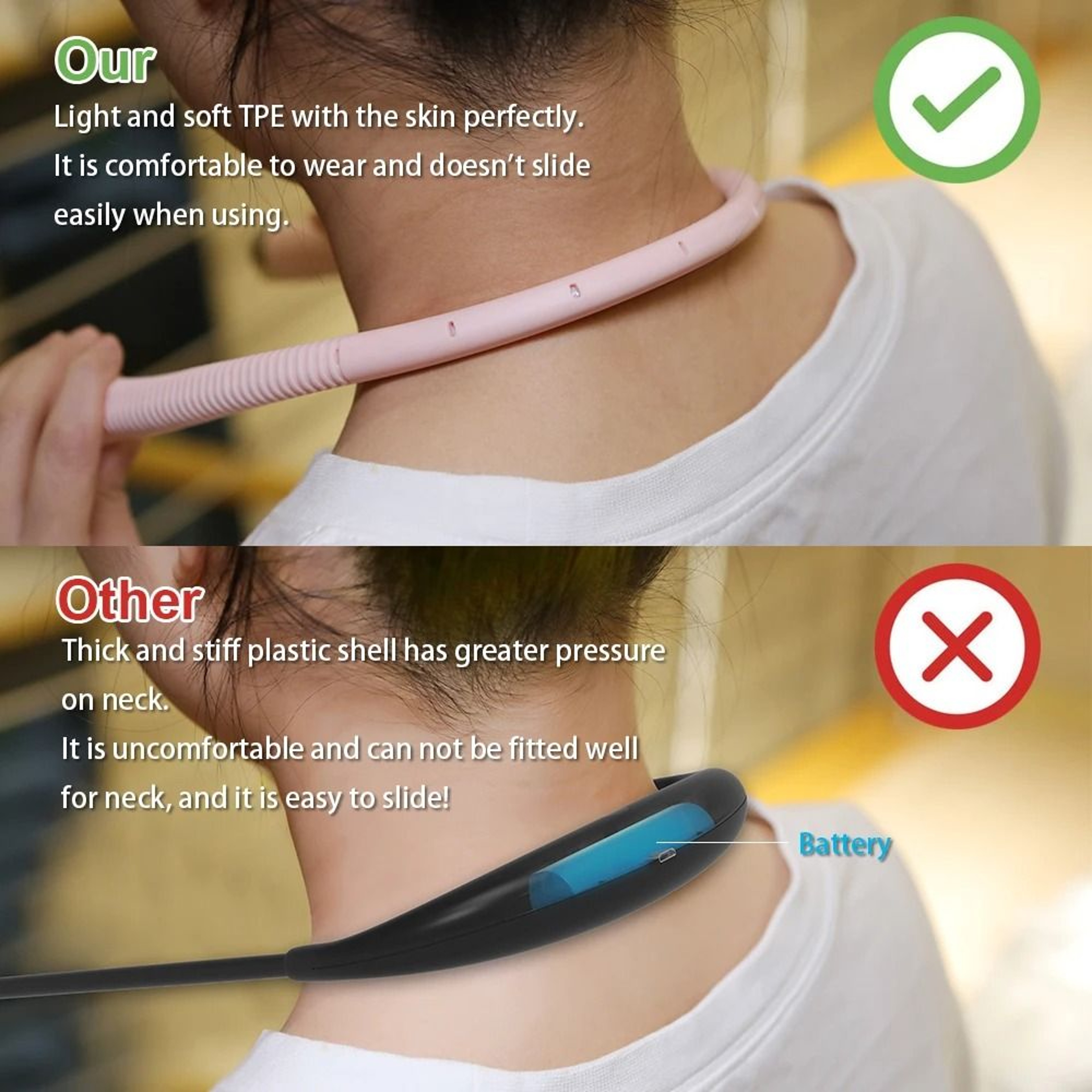LED Rechargeable Neck Reading Light 3 Modes HandsFree Book Lamp  Portable Flashlight 4