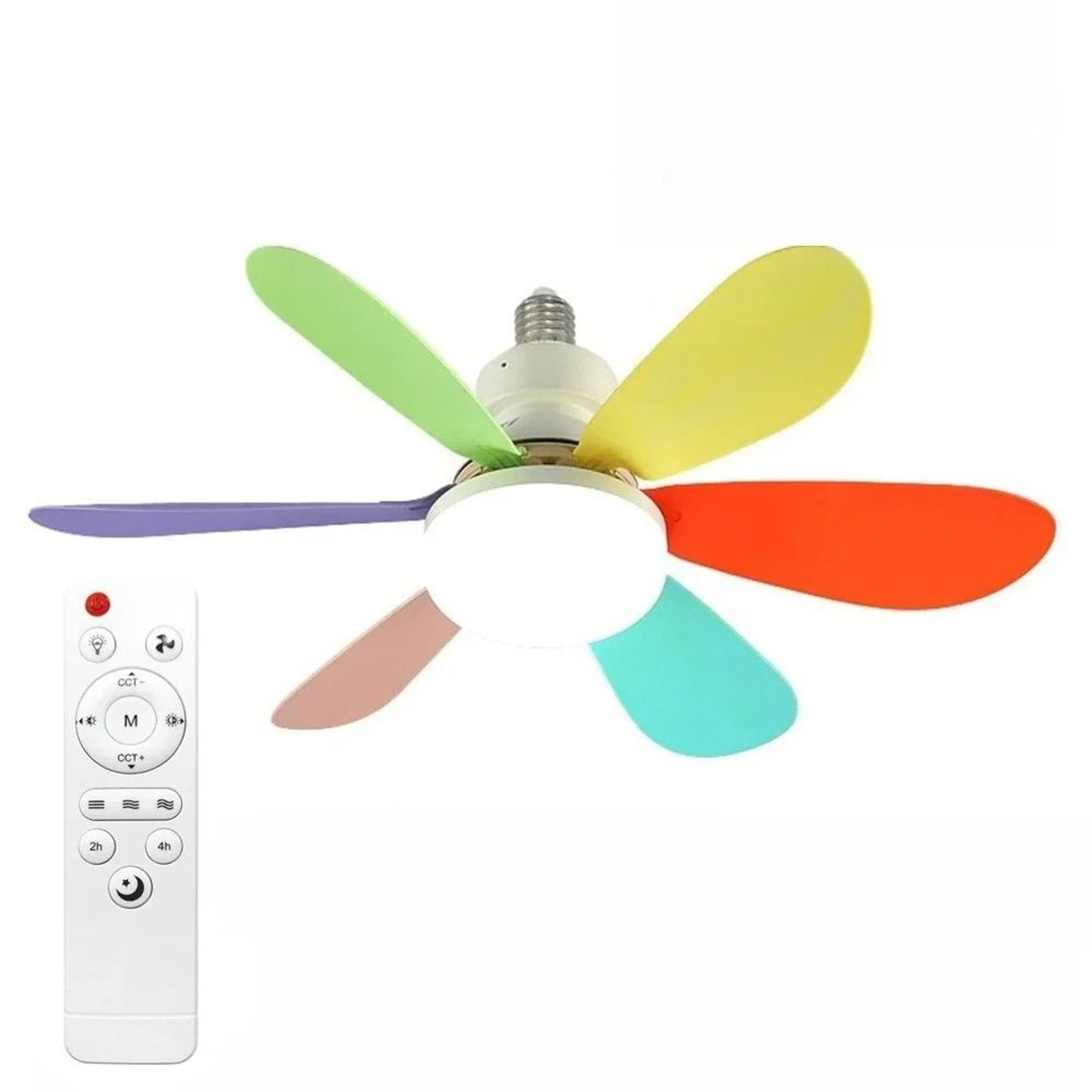E27 Socket 30W LED Ceiling Fan Light With Wireless Remote Dimmable Home Airflow Lamp 85265V 8