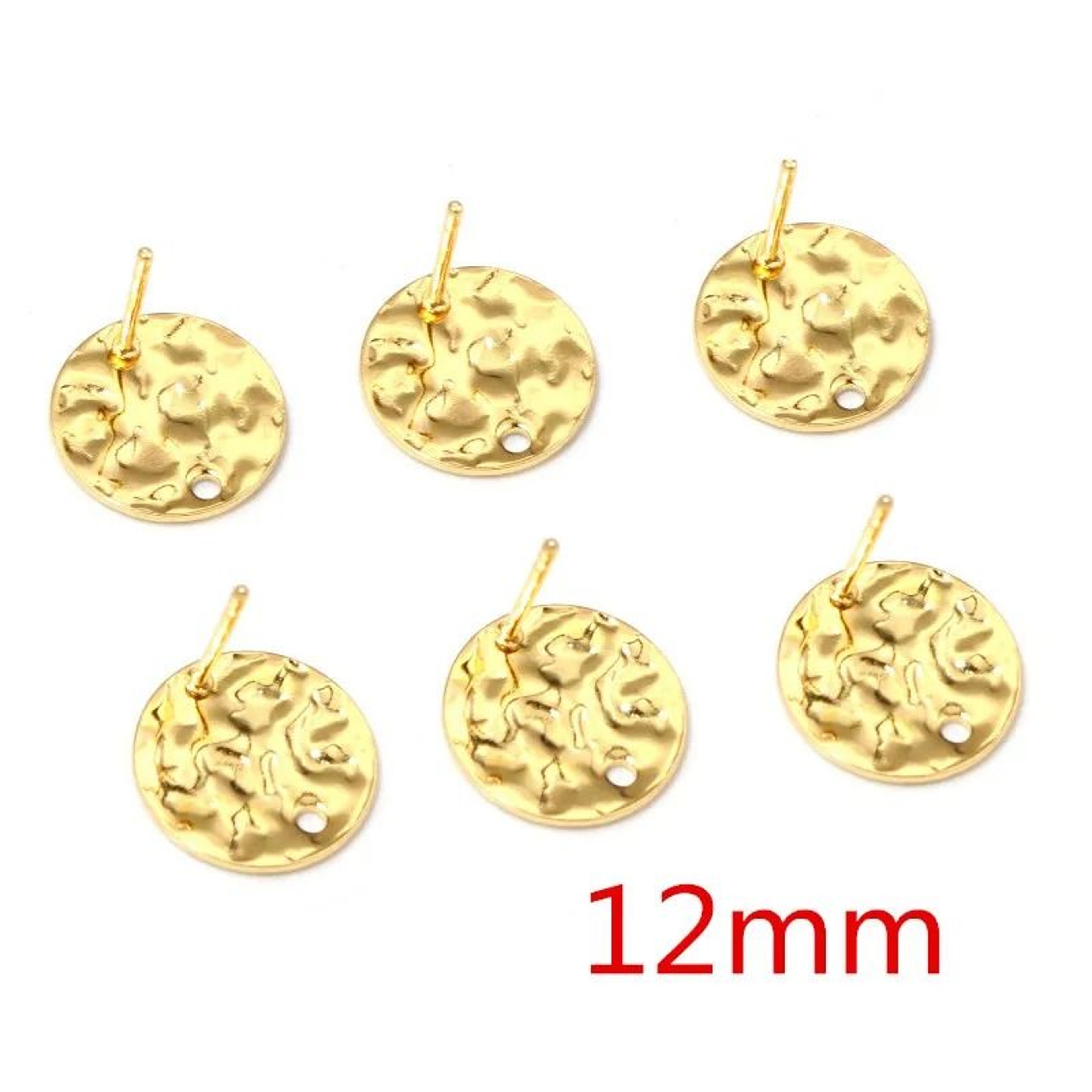 20pcs 316 Stainless Steel Gold Geometric Earring Stud Posts Connector Findings For DIY Jewelry Maki 2