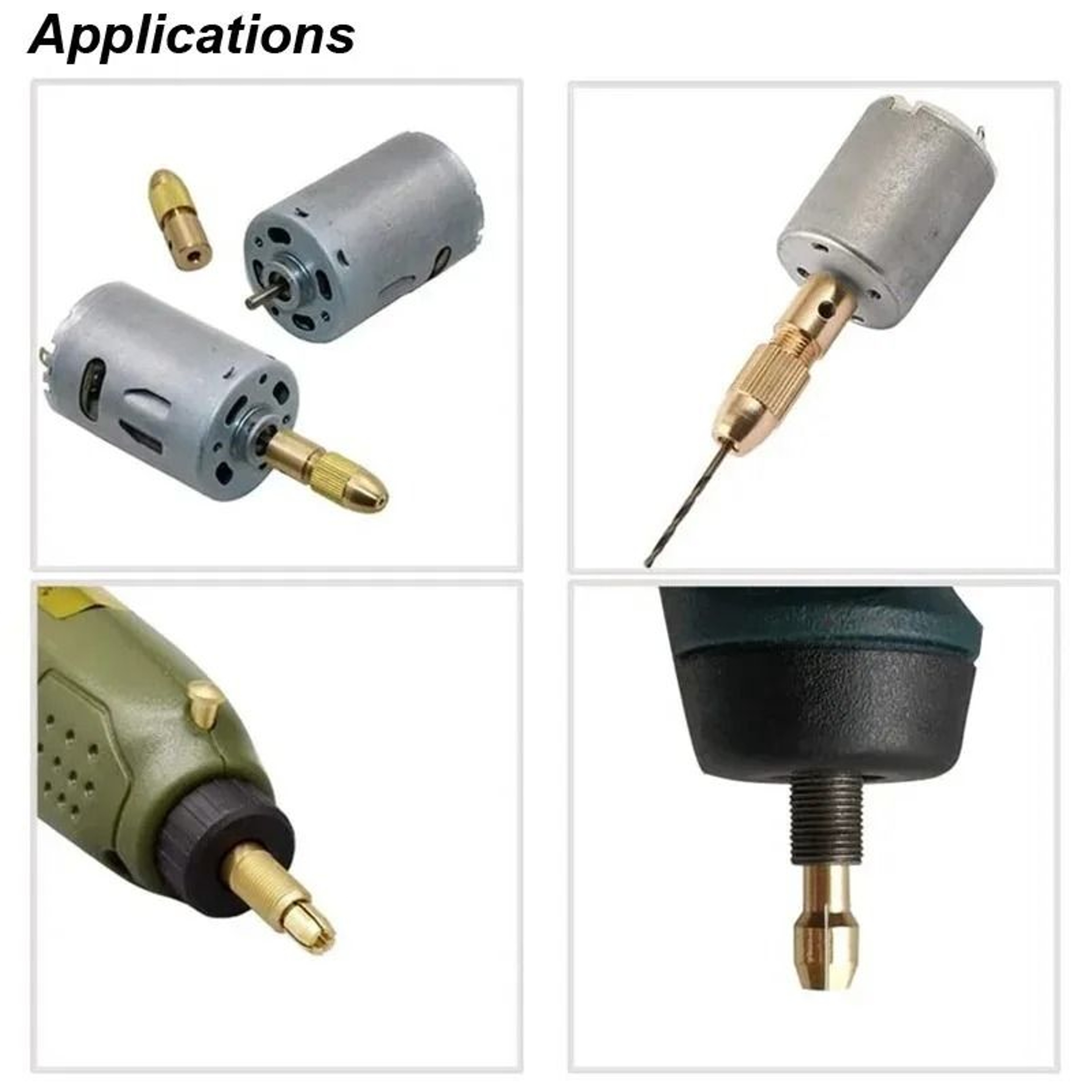 Mini Brass Drill Chuck Collet Set For Electric Motor Shaft Micro Twist Drill Bit Adapter 3