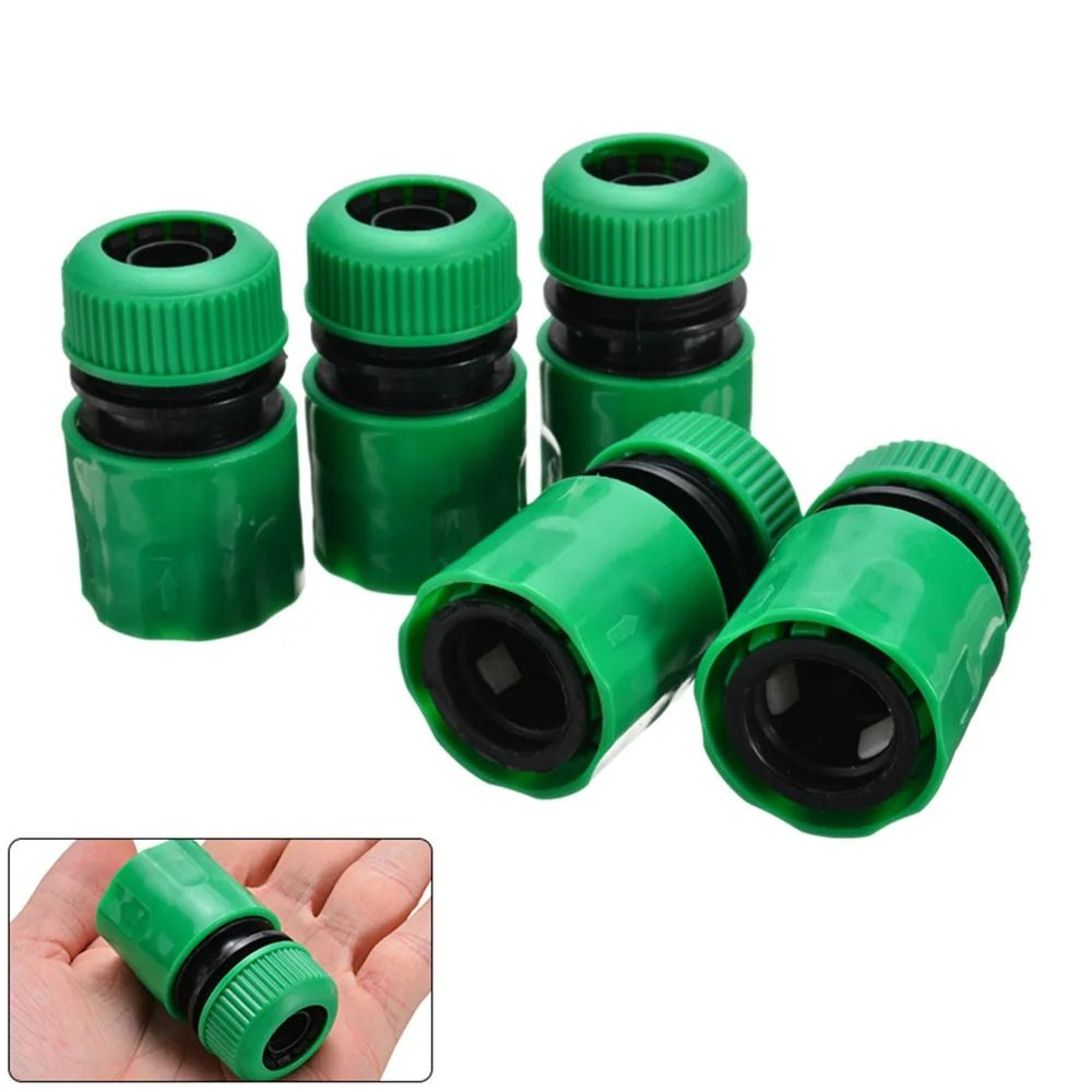 5 Pcs 12 Garden Hose Quick Coupling Connector Set Plastic Pipe Joint Adapter For Wash  Irrigation 0