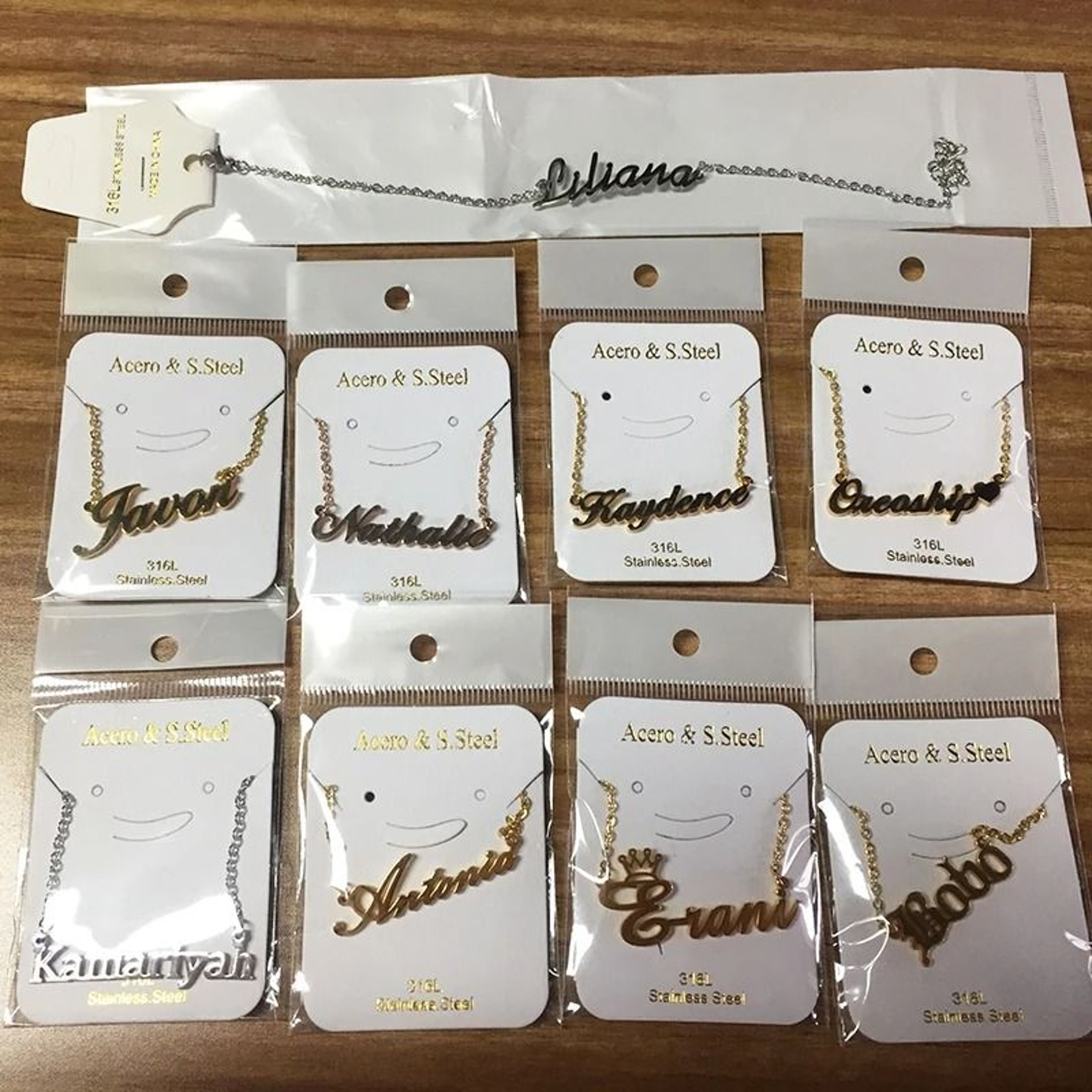 Customized Personalized Nameplate Necklace Stainless Steel Gold Color Letter Choker Pendant Gift 4