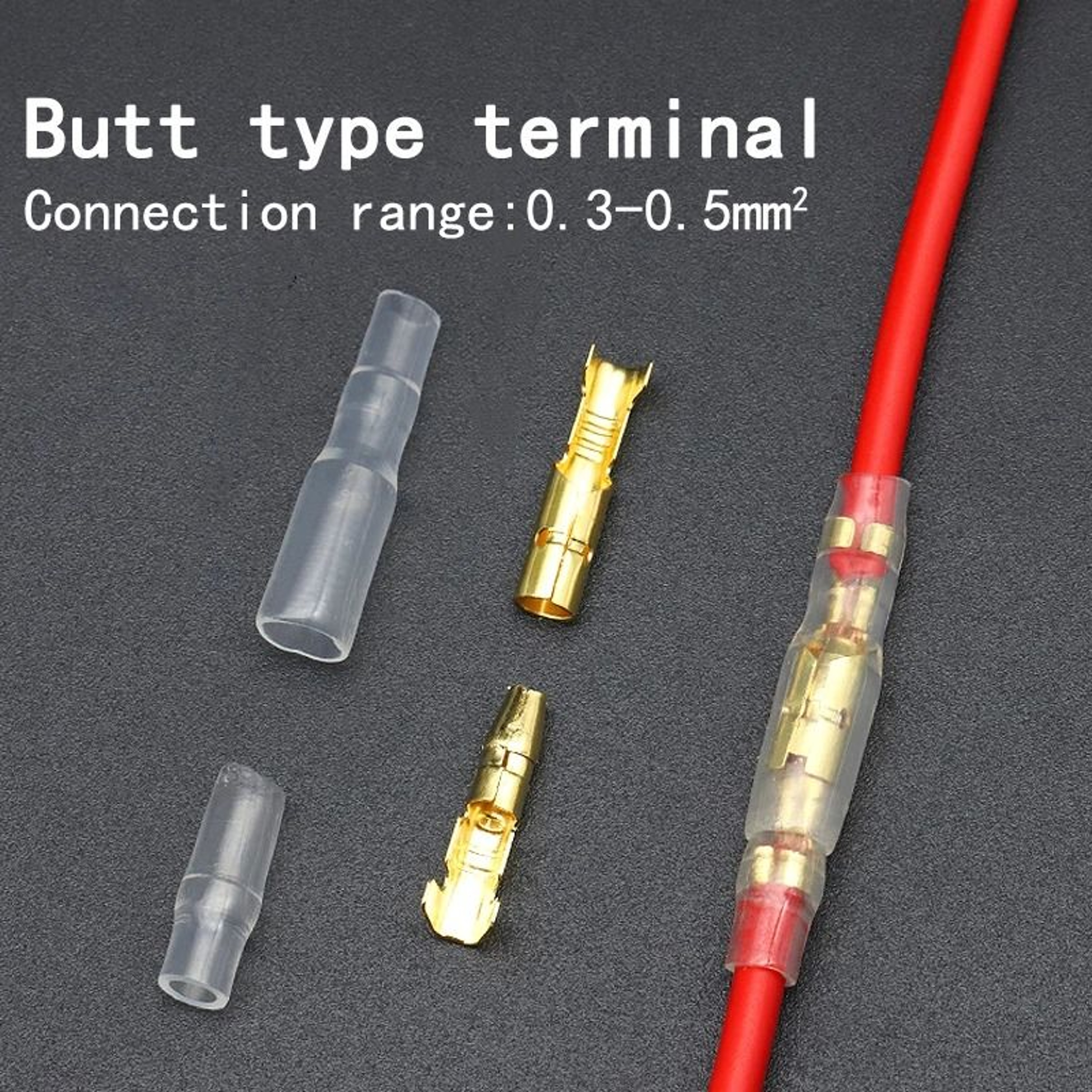 200Pcs Motorcycle Bullet Wire Connector Kit For 1025mm Cable 1